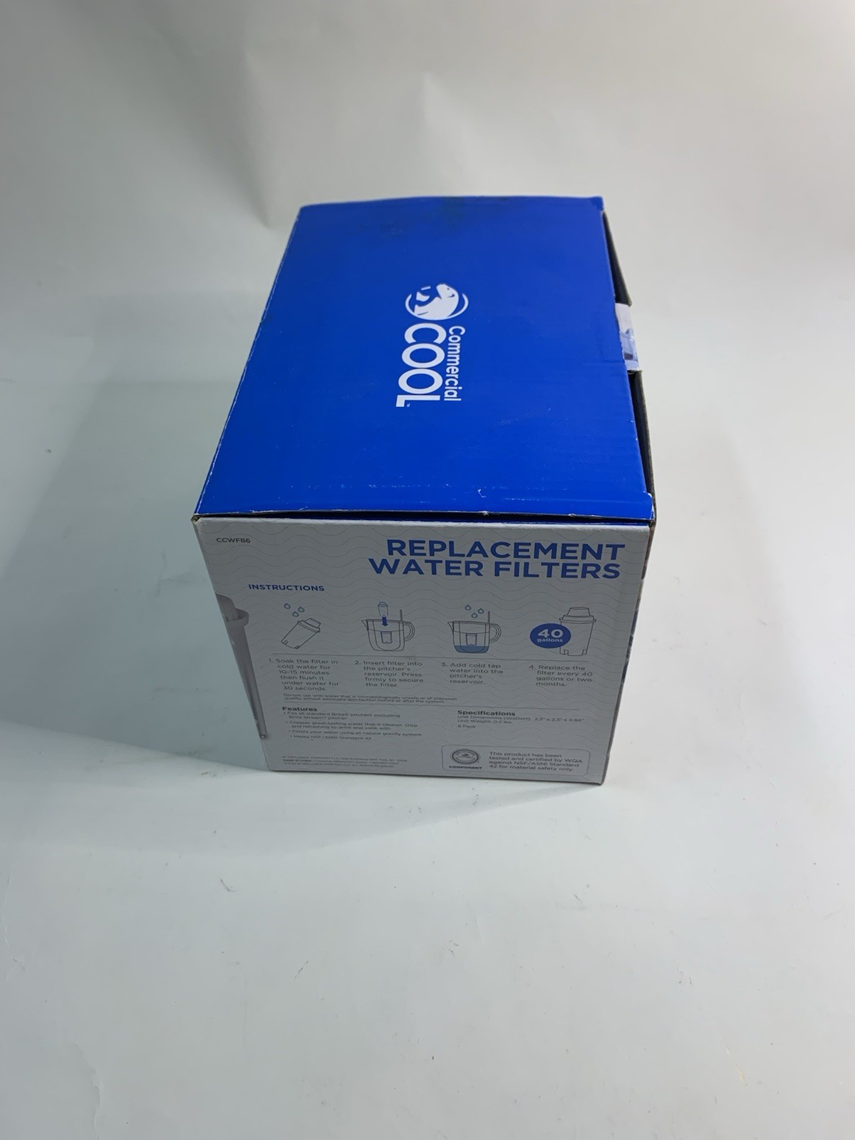 Commercial Cool CCWFB6 Replacement Water Filter Open Box 6 Pack