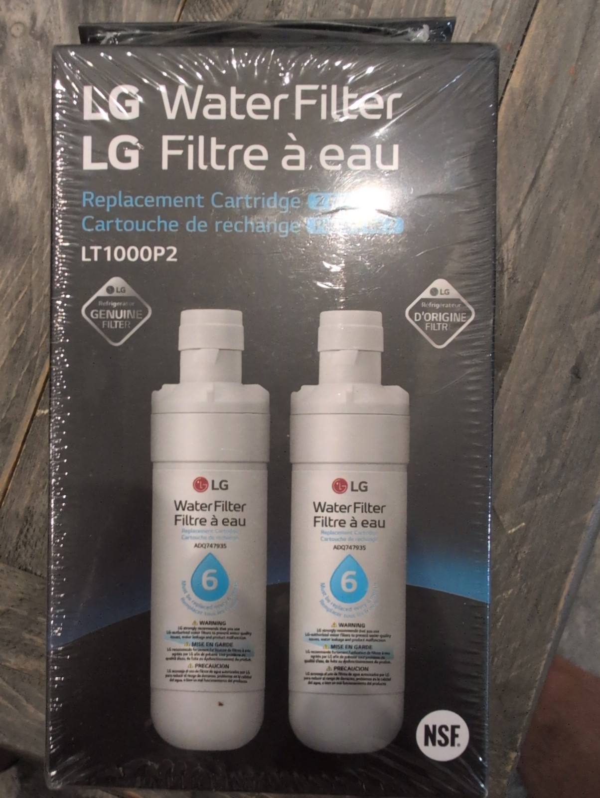 LG Genuine LT1000P/PC/PCS Refrigerator Replacement Water Filter Lot of 2