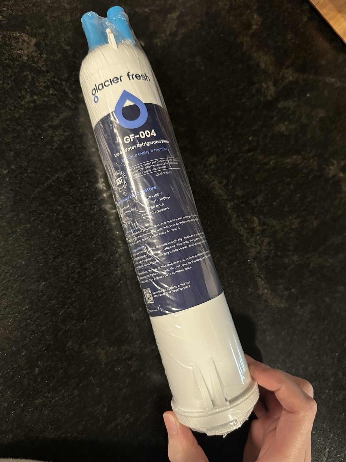 Glacier Fresh GF-004 Ice Water Refrigerator Filter 300 gal