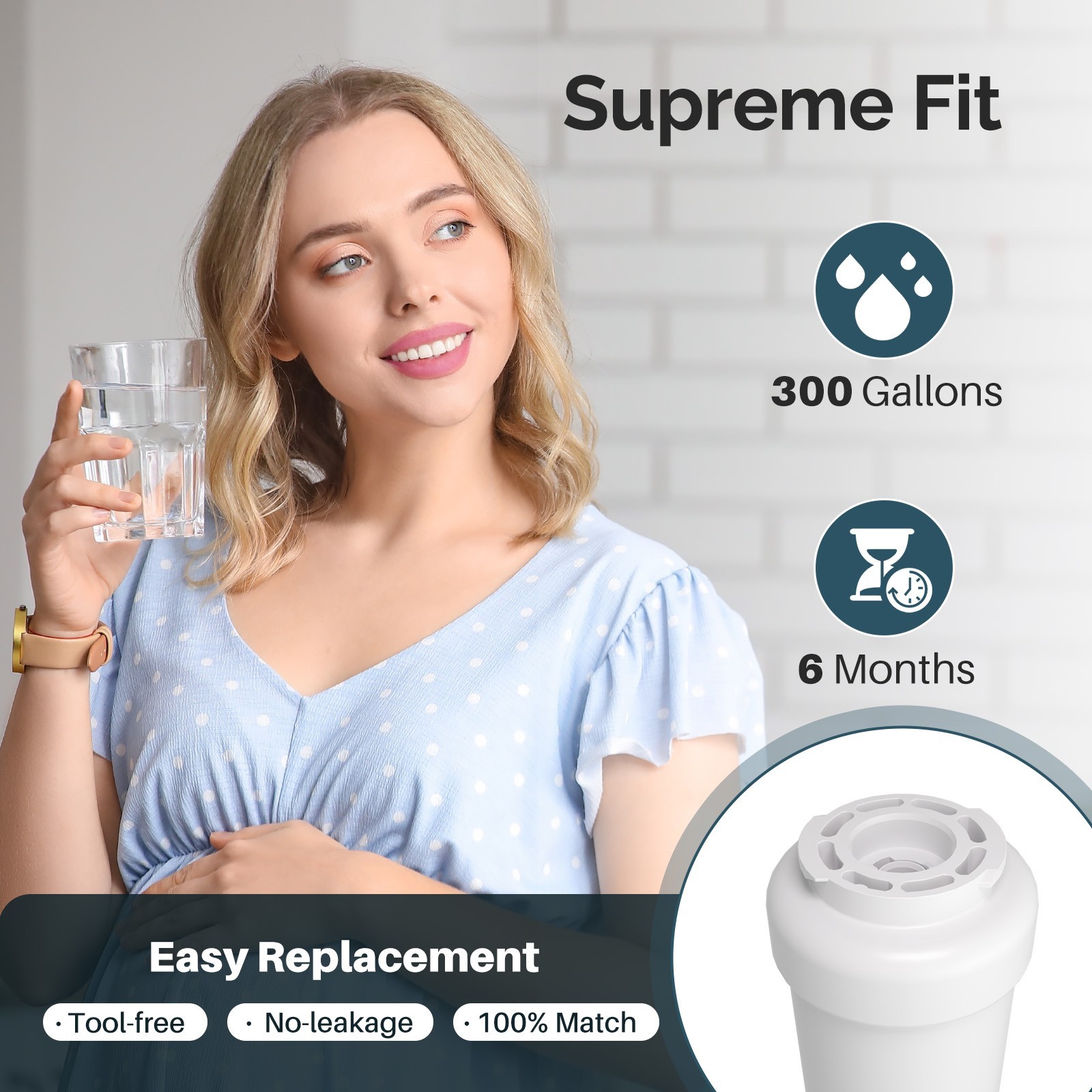 ICEPURE Replacement For GE MWF SmartWater MWFP GWF Fridge Water Filter 4 PACK