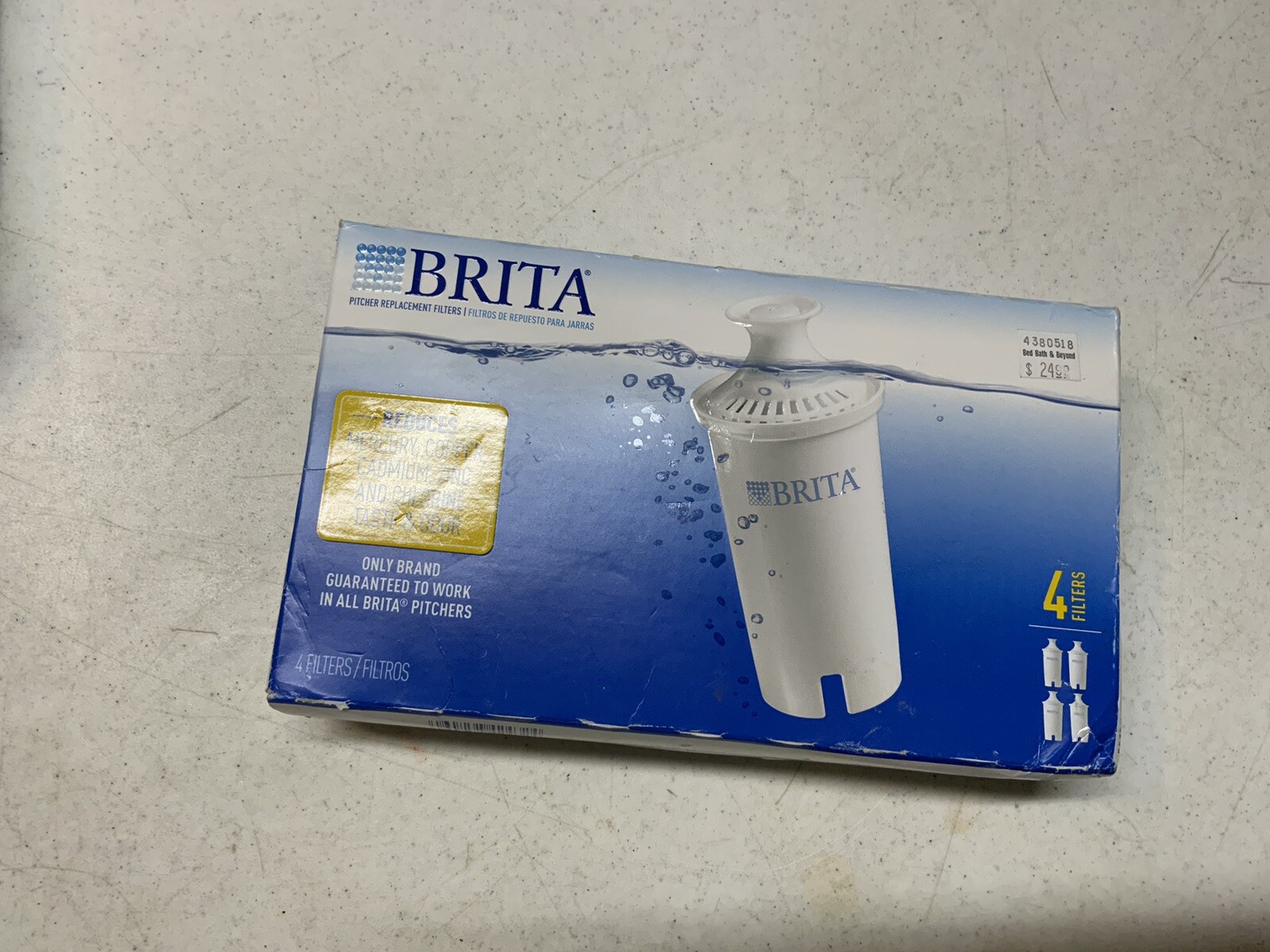 Brita 42432 Replacement Water Filters for Brita Pitchers and Dispensers 4 Count