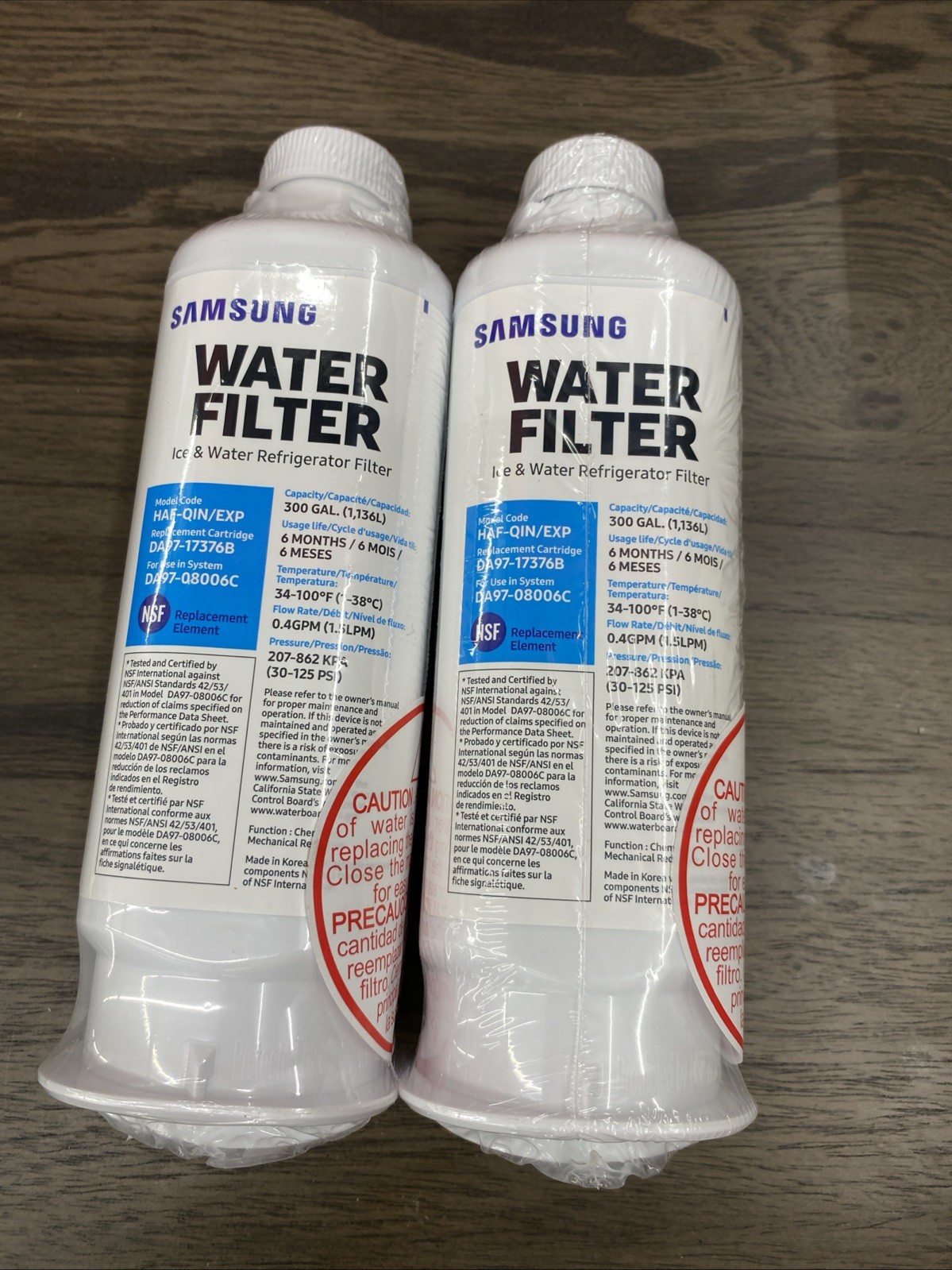 AUTHENTIC 2 PACKS of Samsung DA97-17376B Genuine Water Filter (OEM)