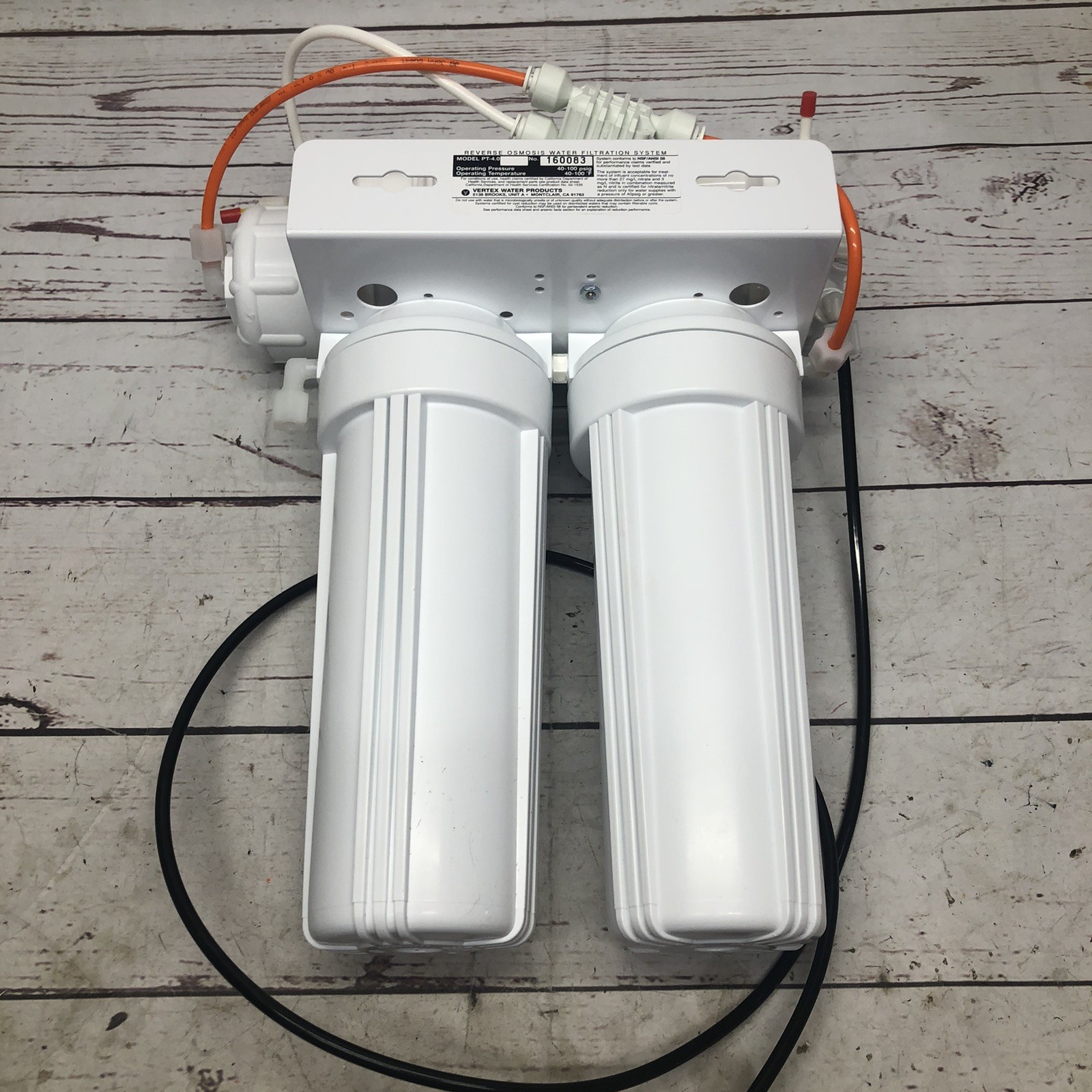 VERTEX PT 4.0 4 Stage Reverse Osmosis Water Filter System NEW