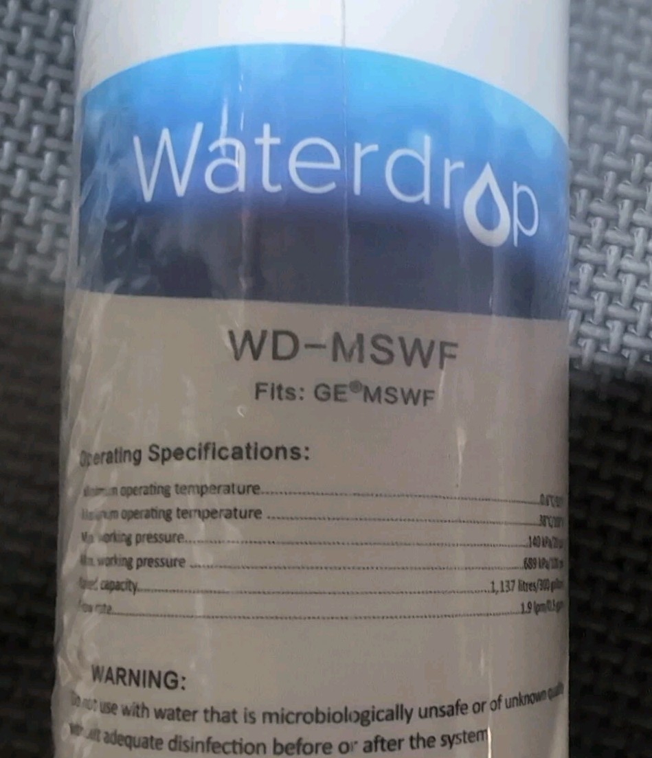 Waterdrop MSWF Replacement Refrigerator Water Filter, FOR GE
