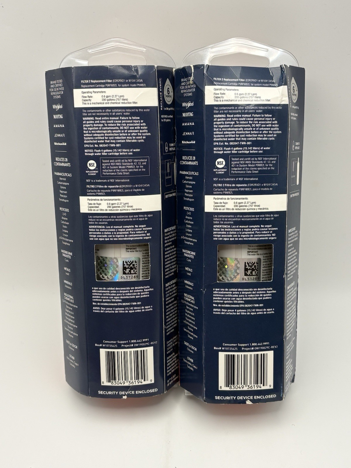 (2x) Everydrop Filter 2 Ice & Water Refrigerator Filter 28 Contaminant
