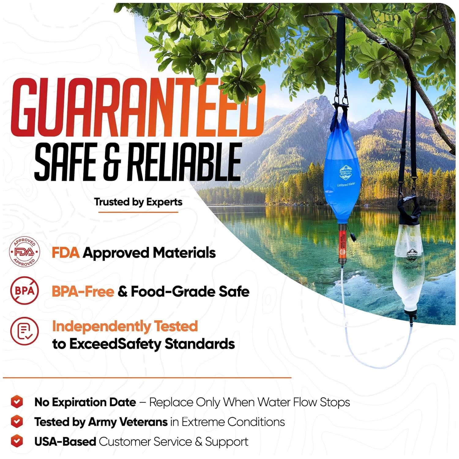 High Capacity Gravity Filtration – 99.99% Pure Water for Outdoor Adventures