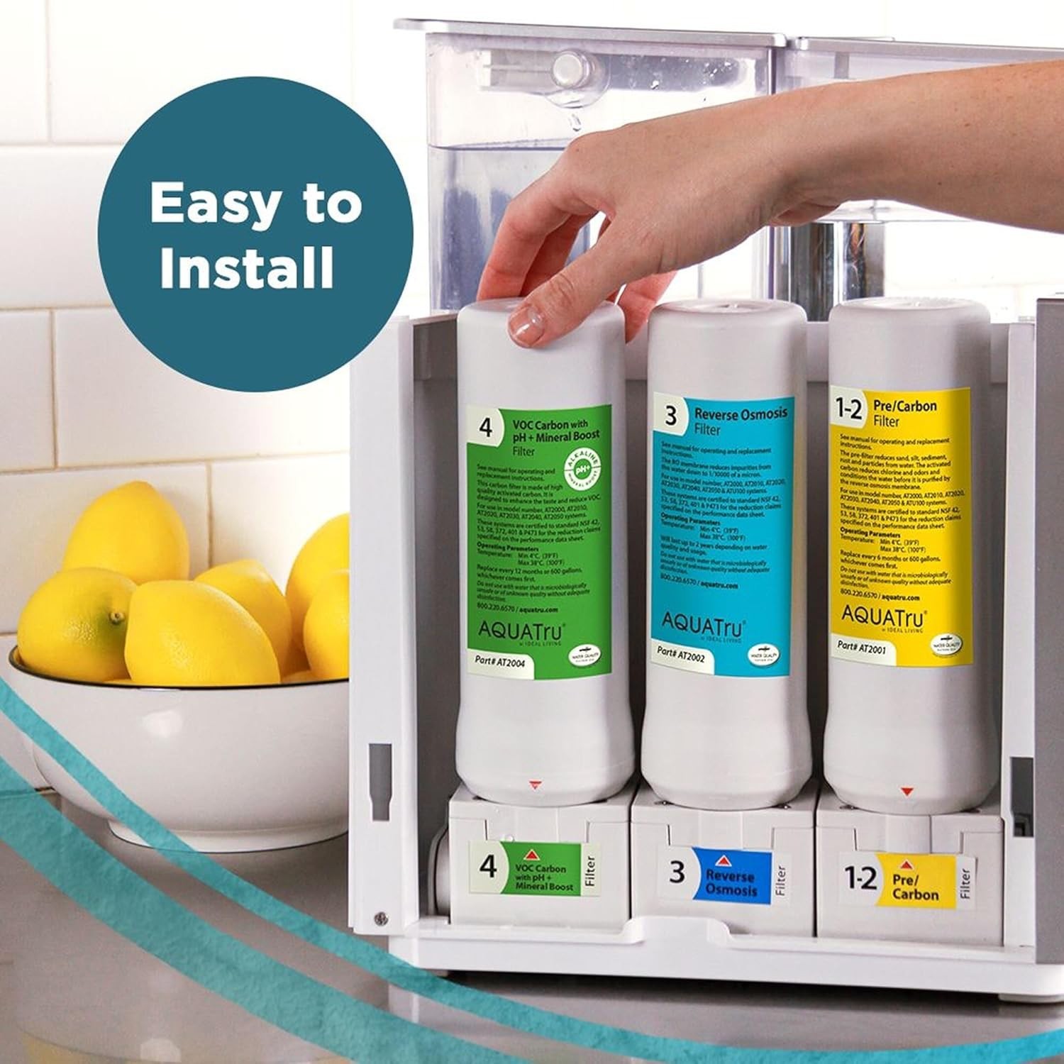 Compact Stage III Reverse Osmosis Filter for Aquatru Classic, Under Sink Models