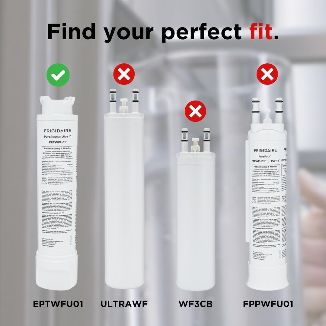 FRIGIDAIRE EPTWFU01 PureSource Ultra II Refrigerator Water Filter, 1 Count, Whit