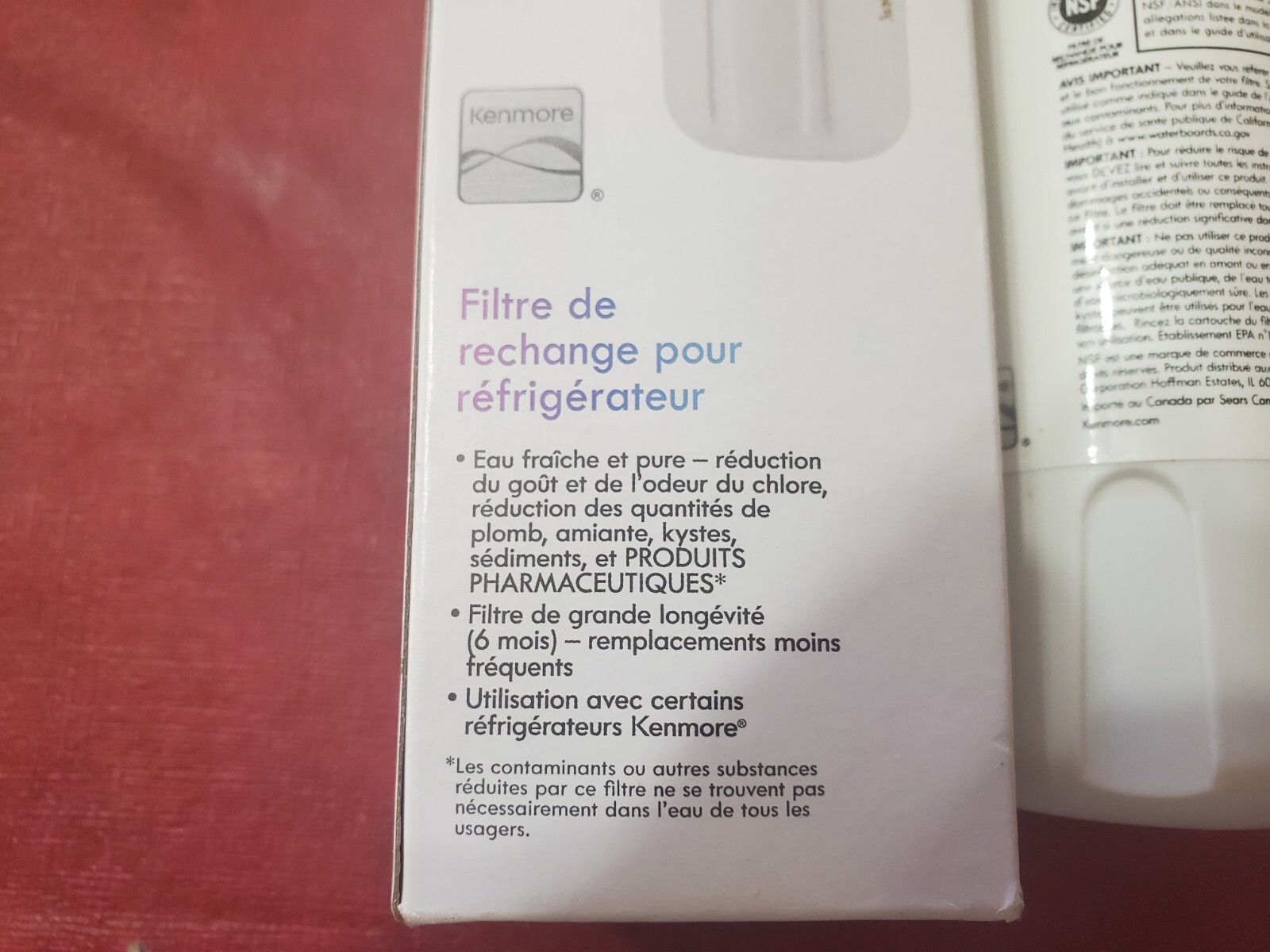 Kenmore Replacement Refrigerator Filter 9082 Long Life Filter Reduces Chlorine