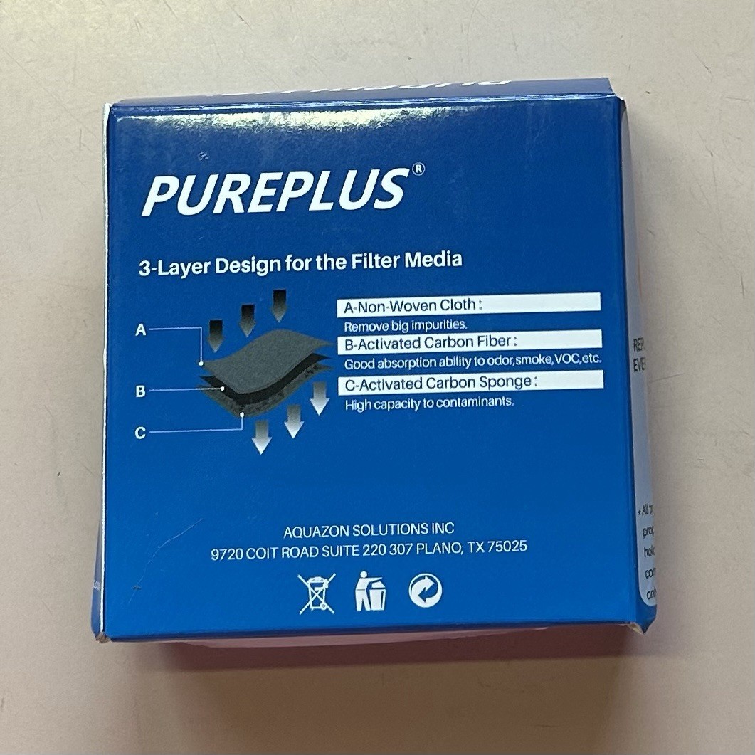 PUREPLUS RWF4700AC Replacement Filter 1 Pack + AF004 Carbon Air Filter- 1 NEW
