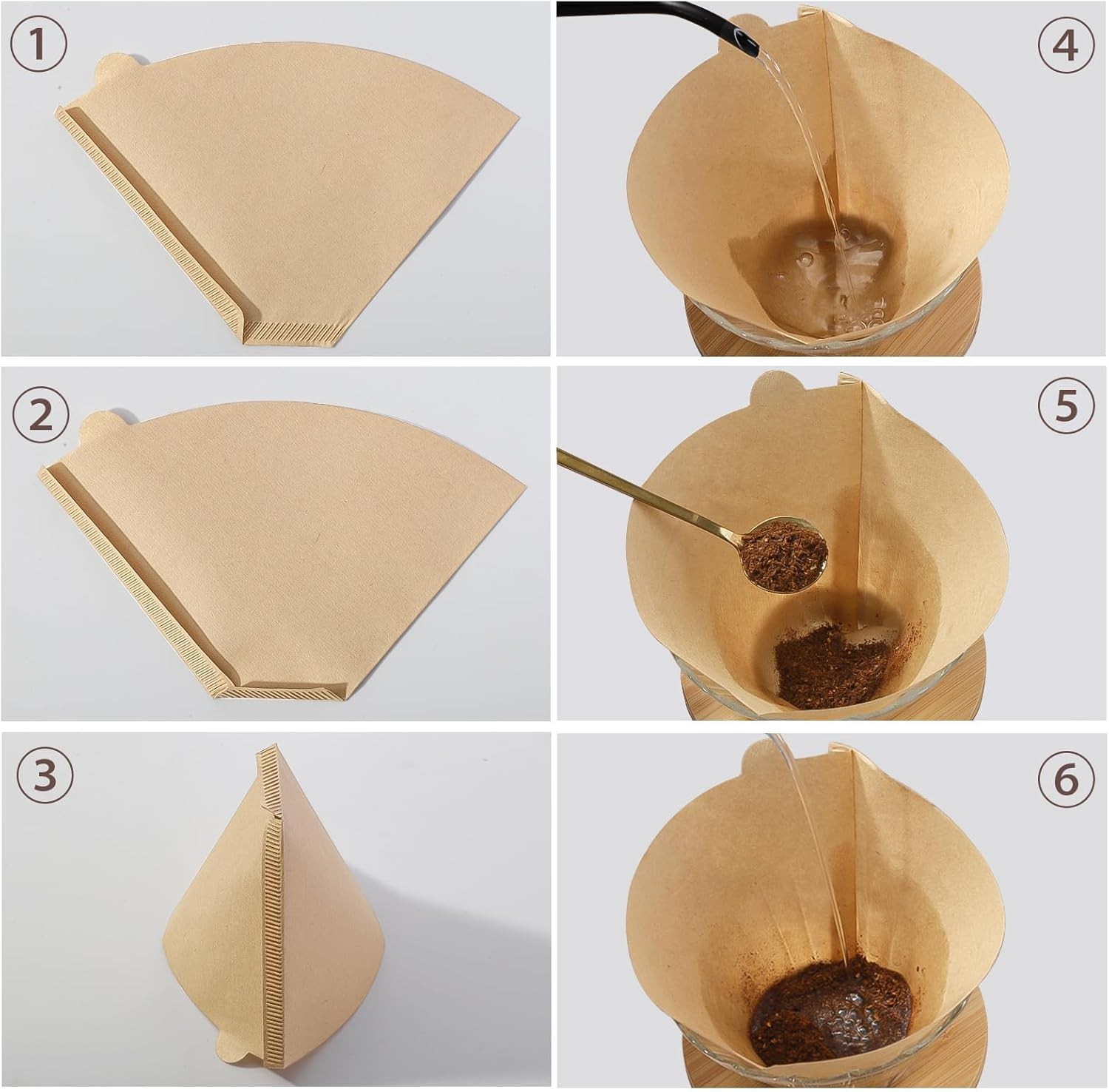 200 Count Coffee Filter #2, 2 Filters Cone Unbleached Disposable…