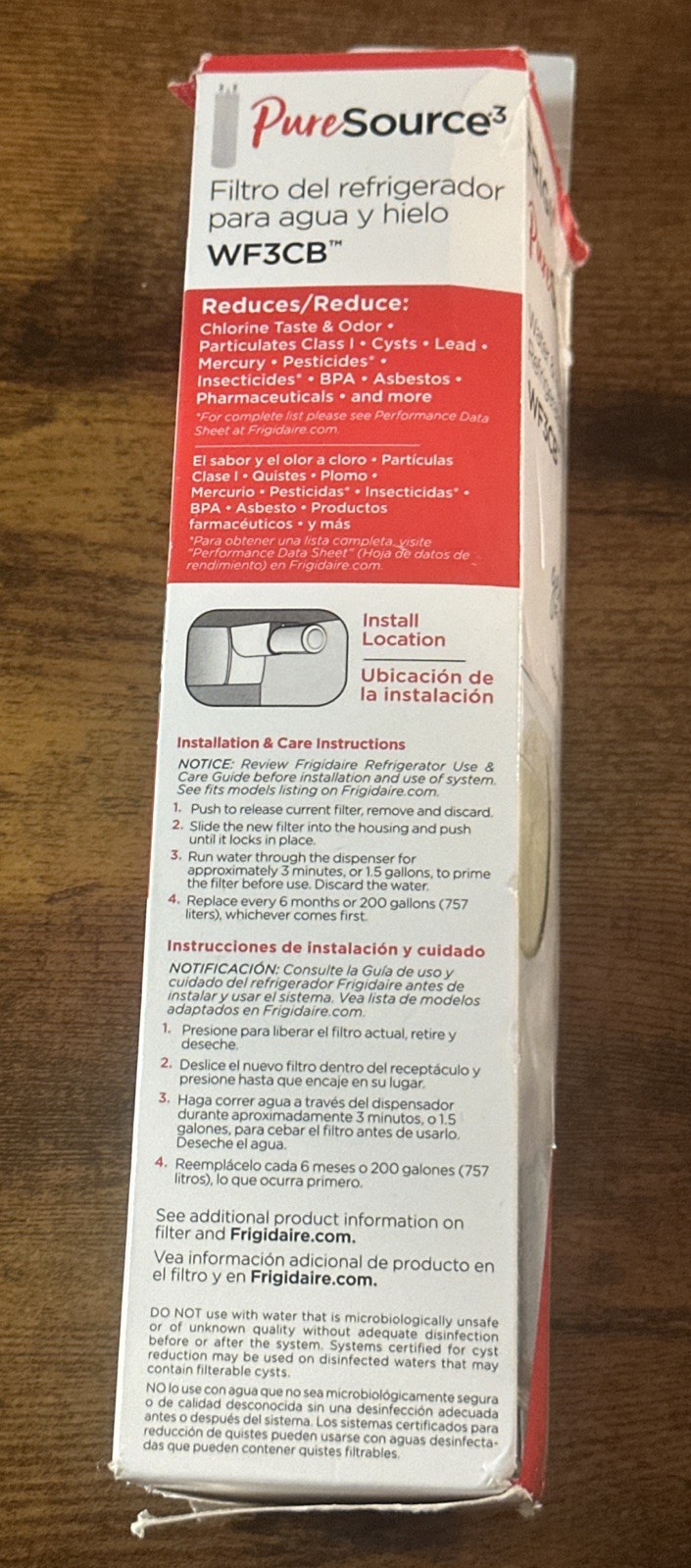(1) Genuine Frigidaire Puresource3 Water Filter – WF3CB (White) Brand New