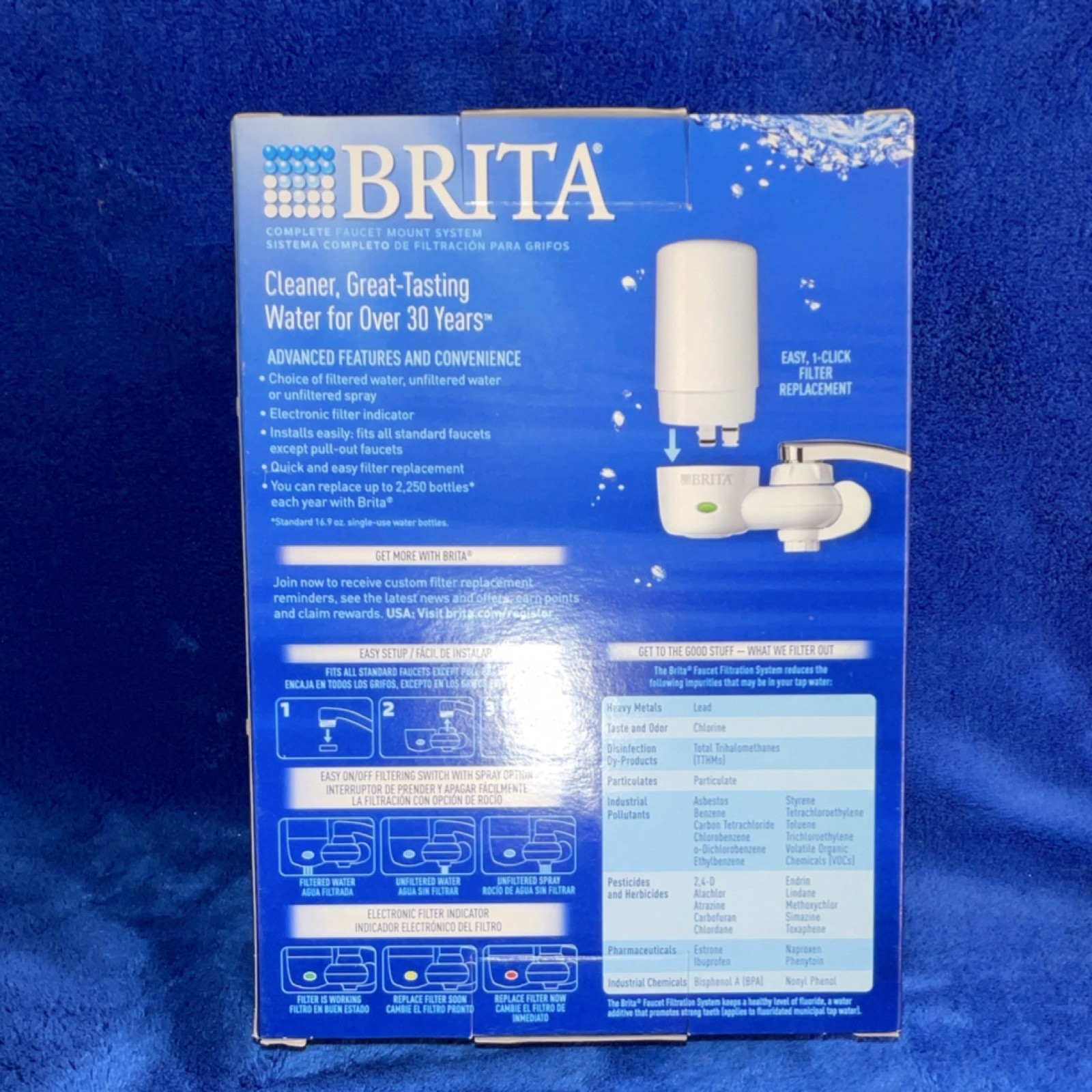 BRITA Complete Faucet Mount Water Filter System White 100 gal Carbon, Lead