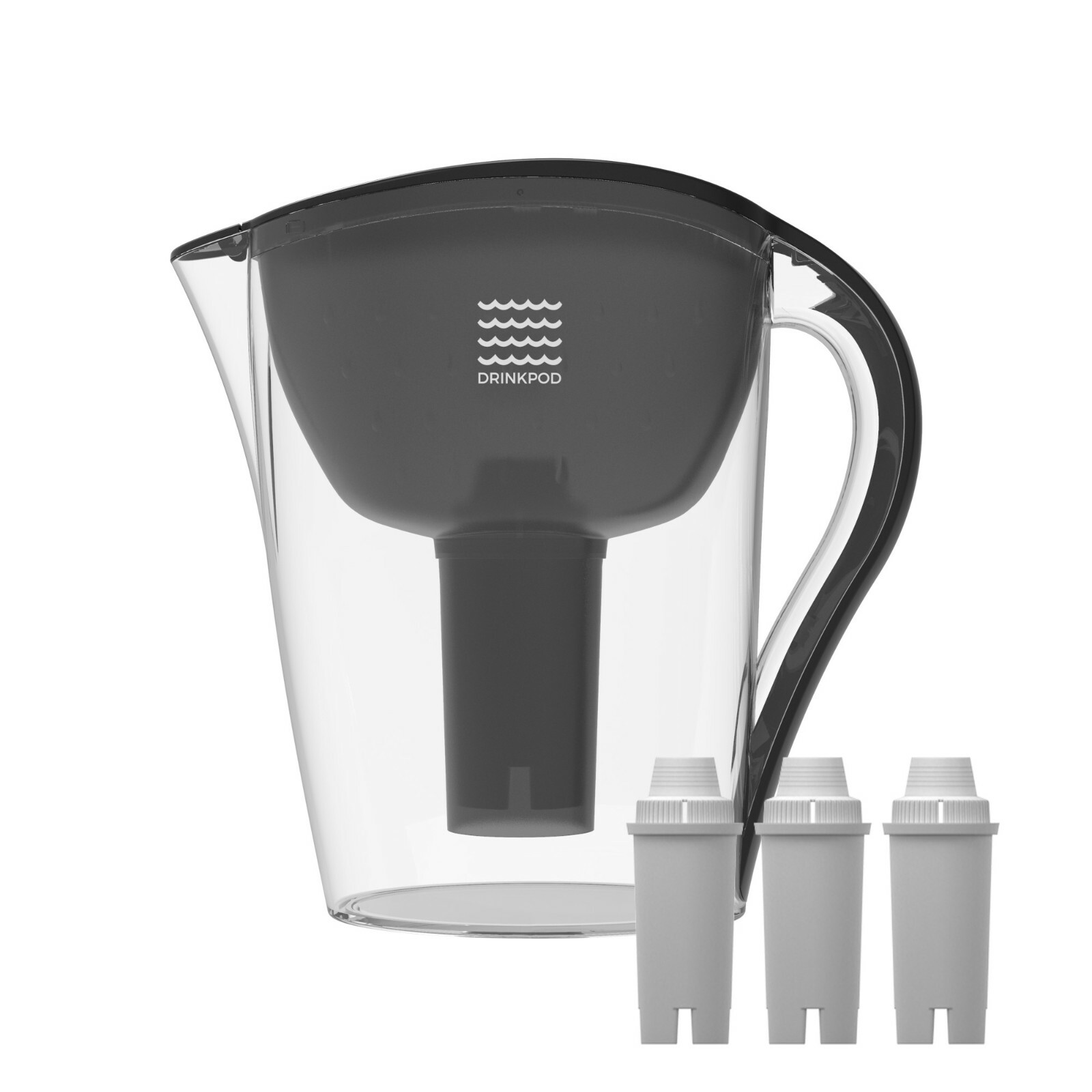 ALKALINE WATER FILTER PITCHER- 8 STAGES PURE WATER INCLUDES PITCHER & 3 FILTERS!