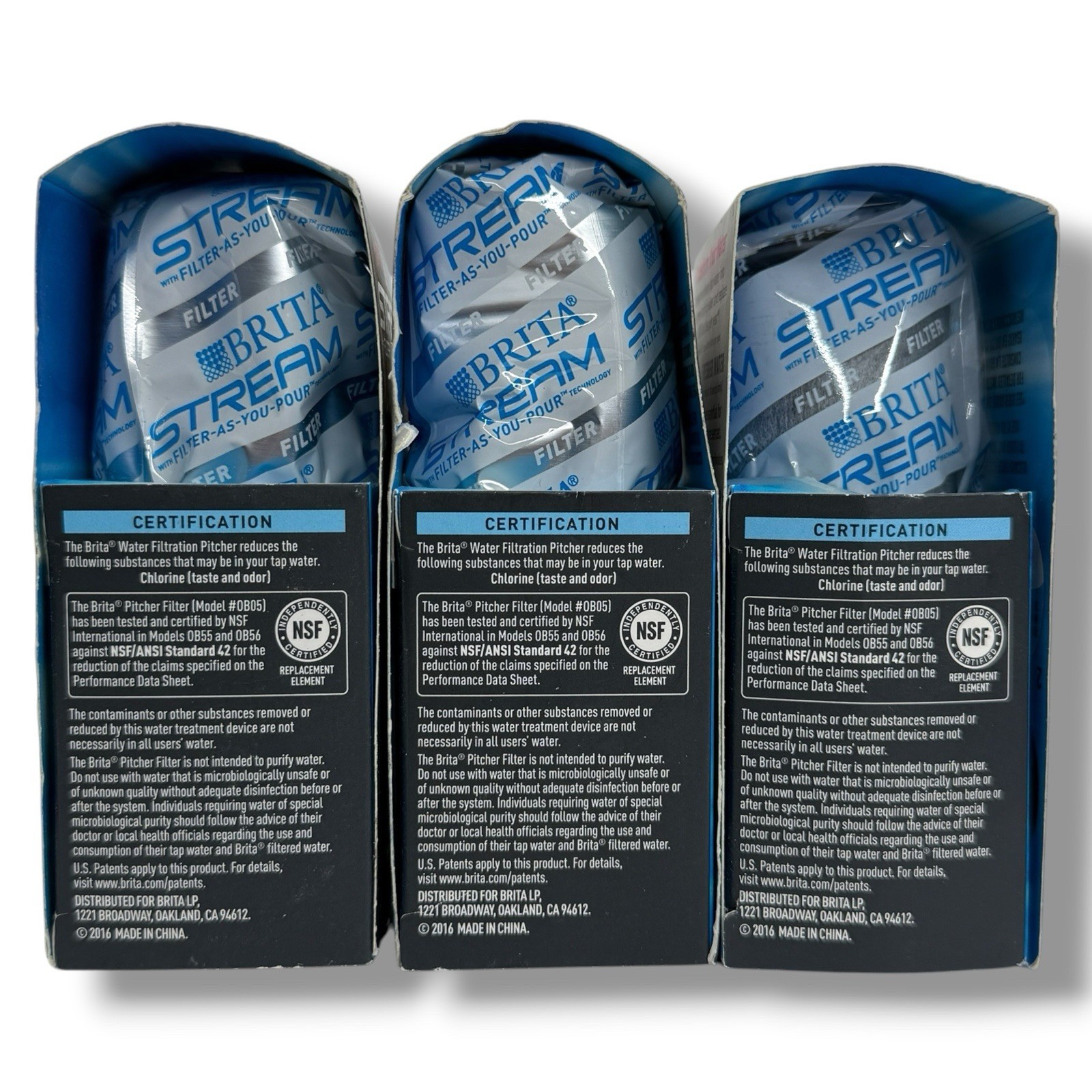 Brita Stream Water Filter Replacement 3 Pack BPA Free 40 Gallon Pitcher