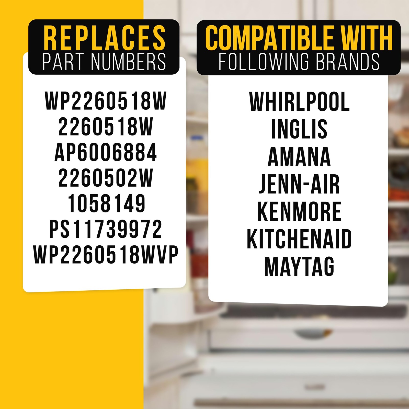2260518W WP2260518W Water Filter Cap for Whirlpool Kenmore Refrigerator Repla…