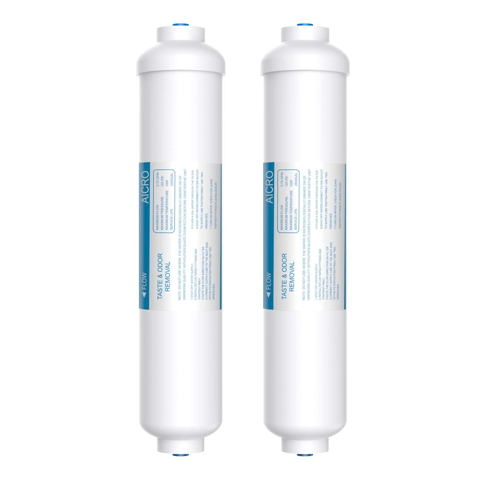 Inline Water Filter for Refrigerator & Ice Maker | 1/4″ Quick-Connect, Carbon Fi