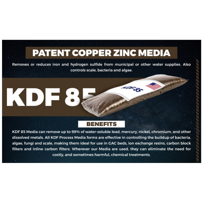 Birm + KDF 85 Media | 3.5Lb+1.5LB= 5 LBS | Iron, Hydrogen Sulfide and Manganese