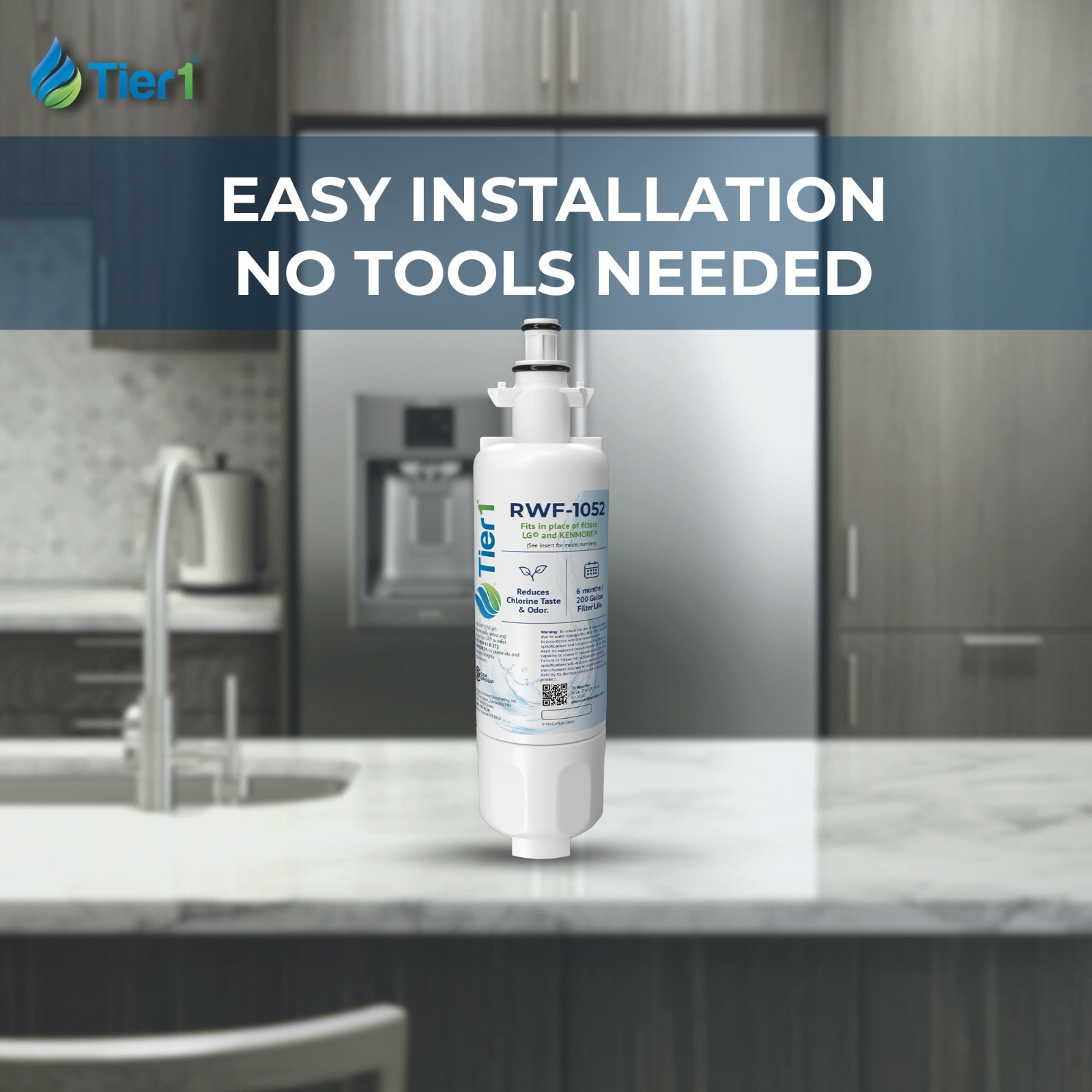 Fits LG LT700P Kenmore 46-9690 ADQ36006101 – Comparable Tier1 Water Filter 3PK
