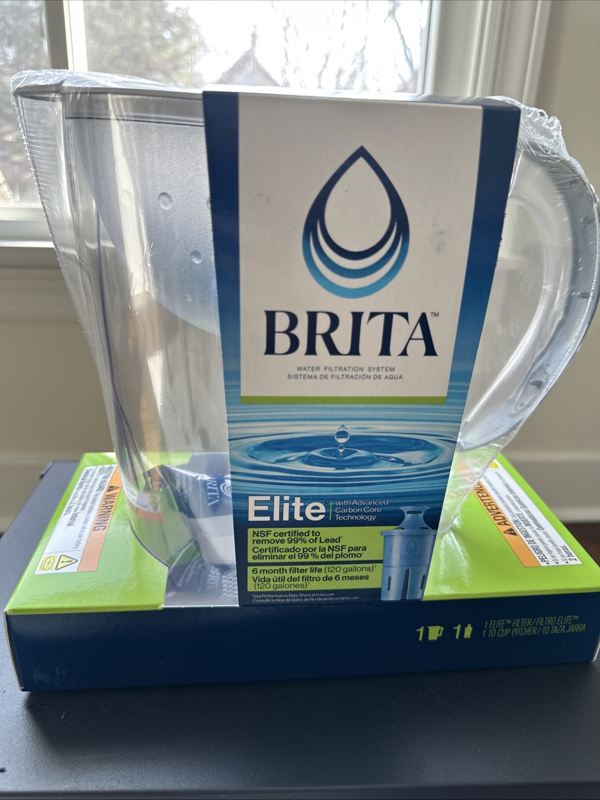 Brita 10-Cup Water Filter Pitcher (New in Box) with a Elite Filter