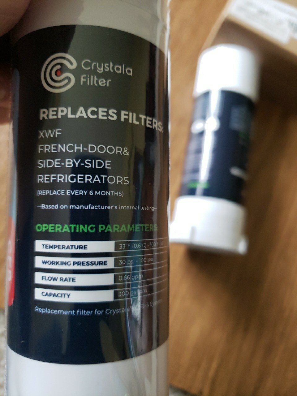 Crystala Filters 4 Pack Replaces Filters XWF, French Door & Side-by-side CF9 New