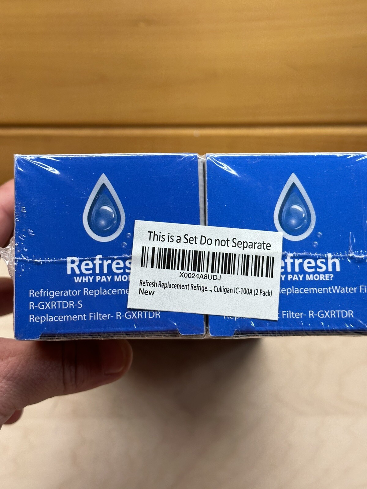 (2) Pack Refresh Refrigerator Water Filter R-GXRTDR-S 0.5-1GPM 30-120PSI 300gal