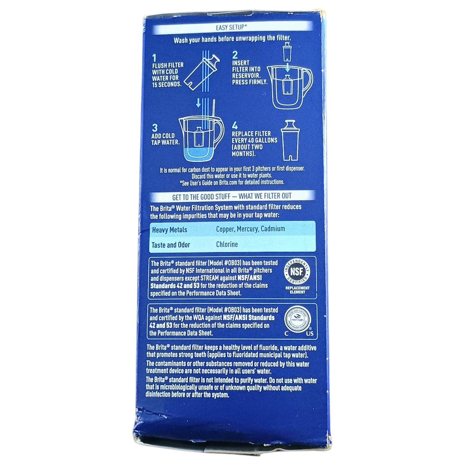 Brita Water Filter for Pitcher Lot of 5 New in Box Standard Replacement Filters