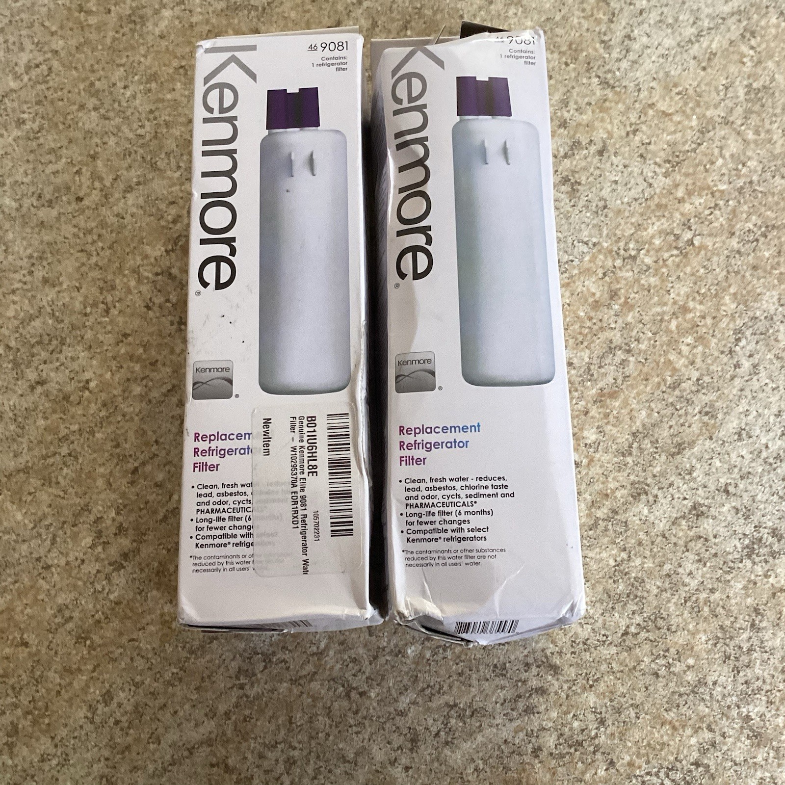2- PACK Kenmore Refrigerator Water Filter Cartridges Replacement White Genuine!!