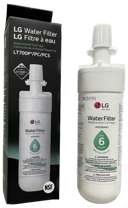 LG LT700P 6 MONTHS 200 GALLON REFRIGERATOR WATER FILTER NSF42 NSF53 – WHITE