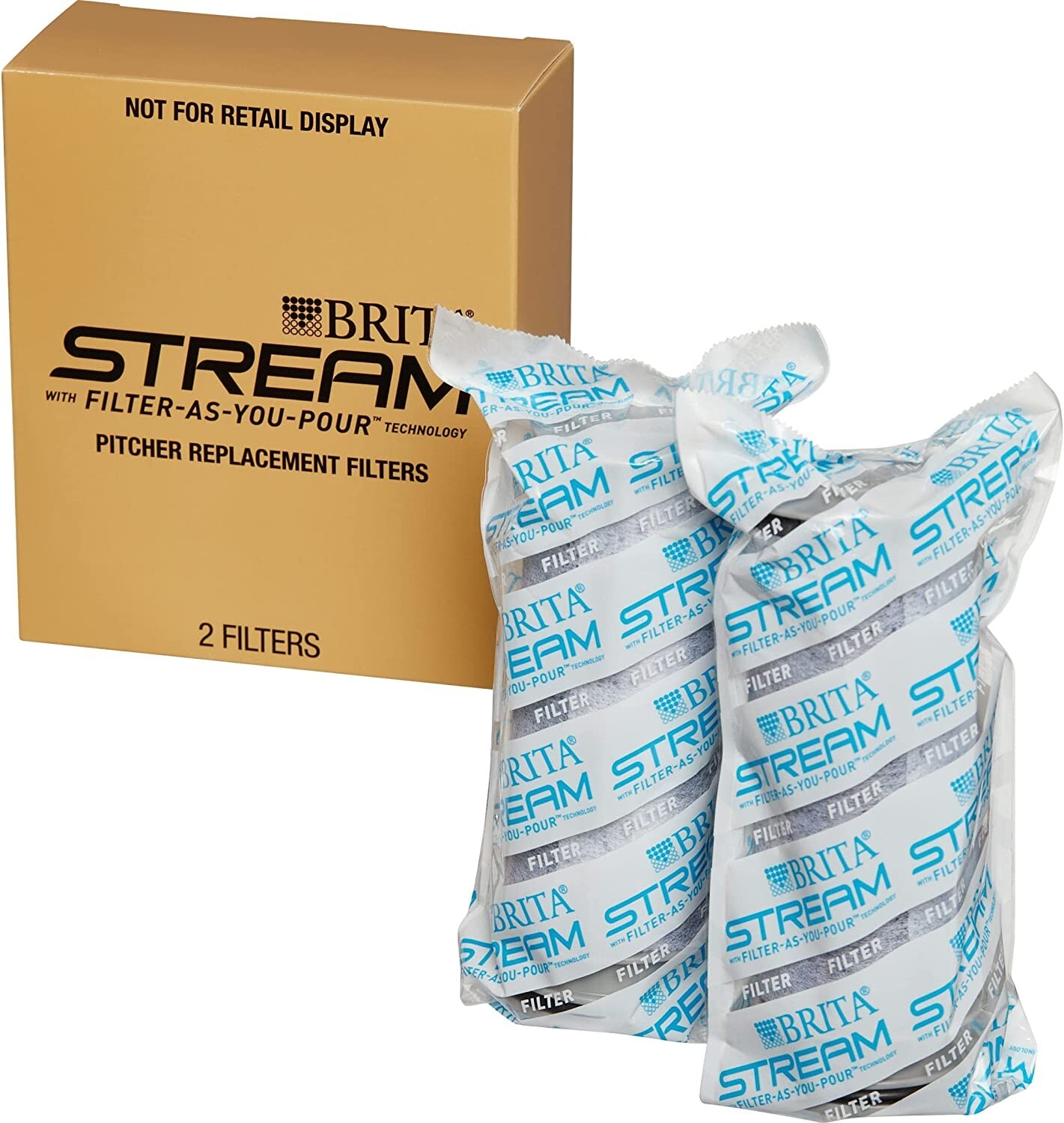 Brita Stream Water Filter Replacements for Stream Pitchers and Dispensers2 Count