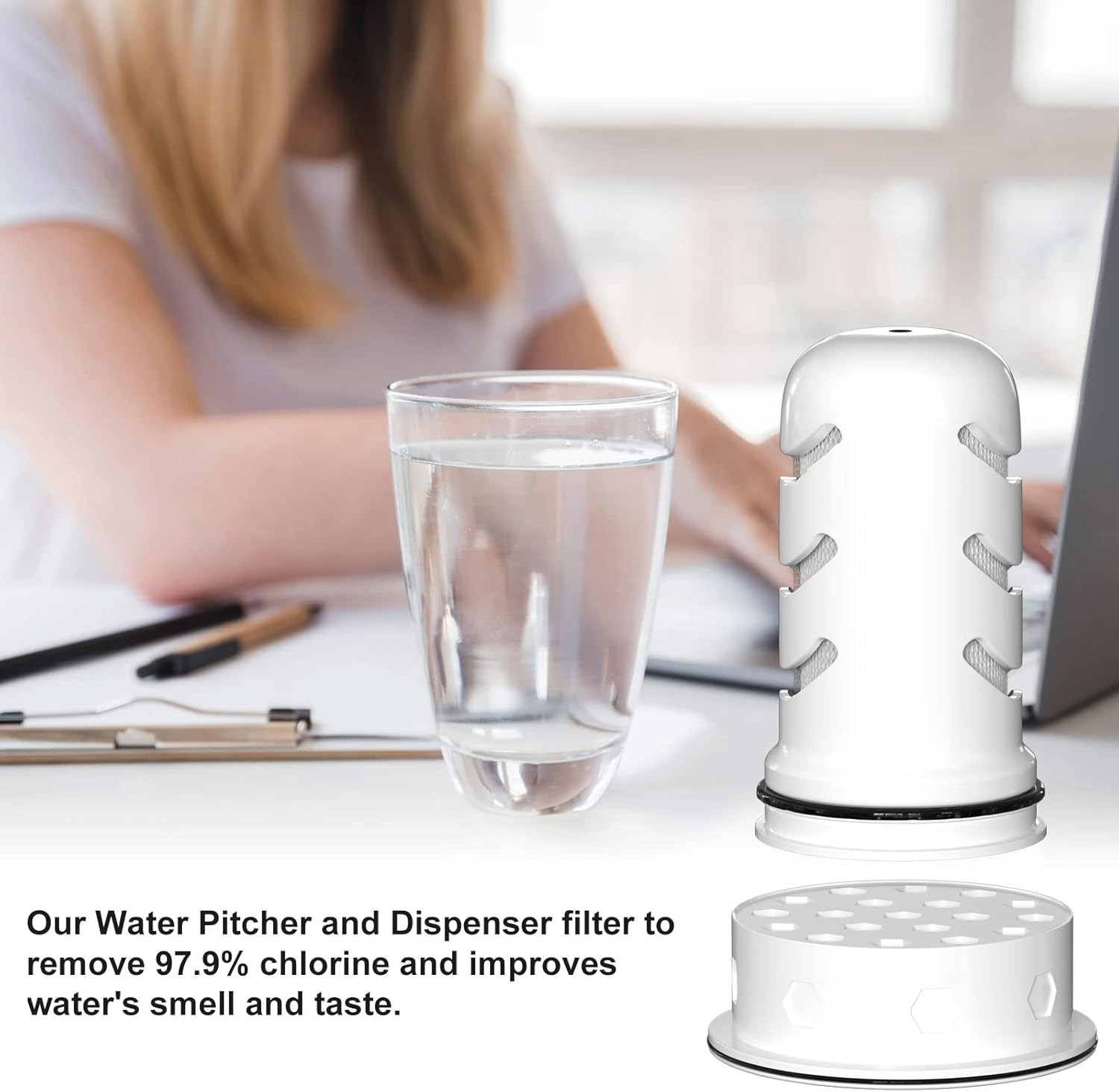 Water Pitcher Filter Replacement Compatible with Lifest Home Dispenser 18C/Glass