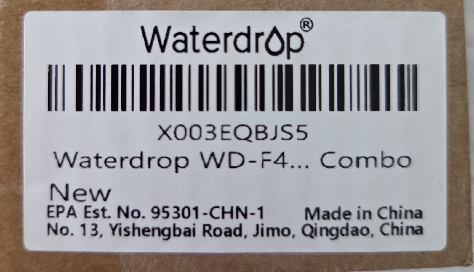 Waterdrop Water Filter 2-Pack WD-F46 Lot Of (2) New Sealed