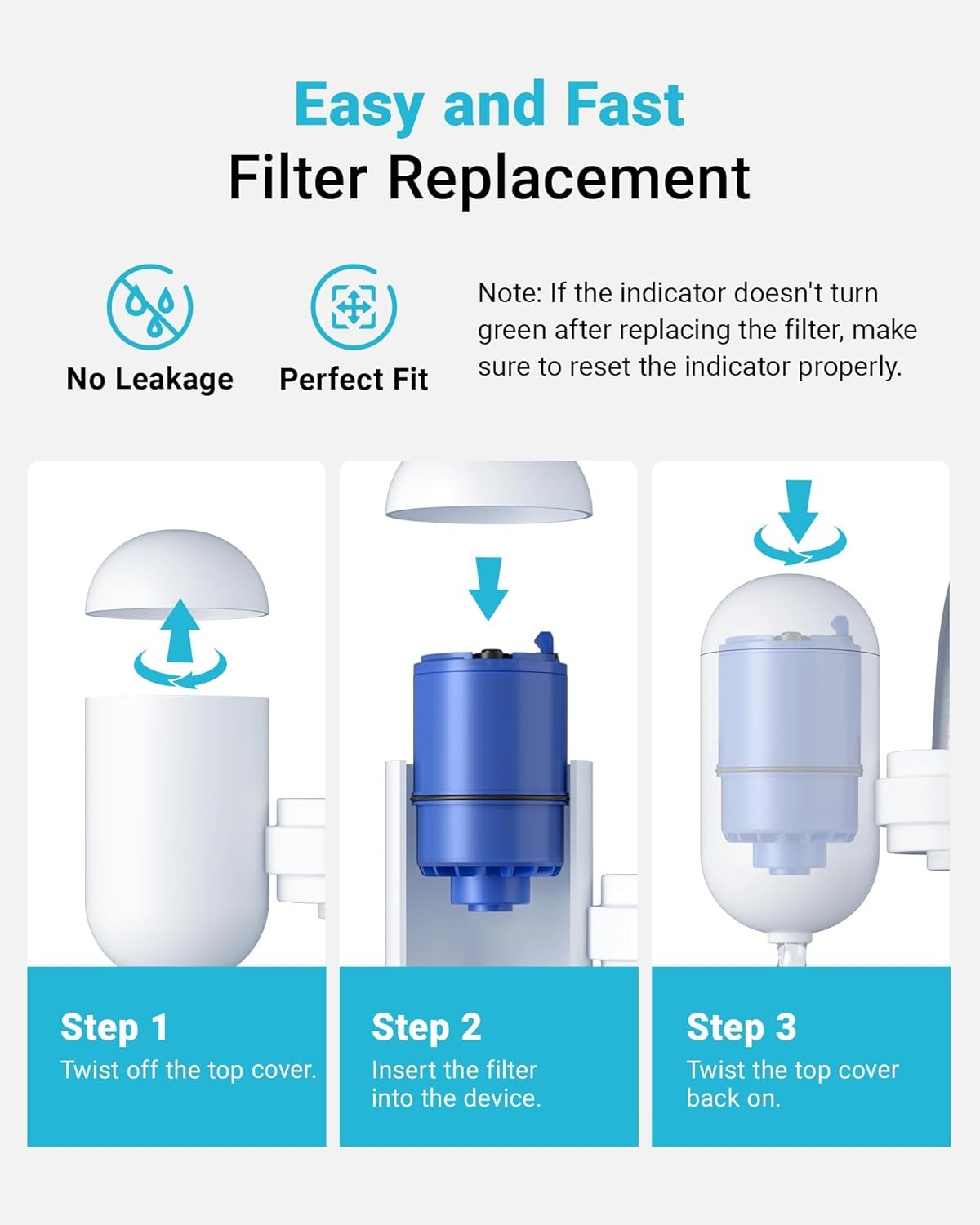 AQUA CREST Water Filter Replacement for RF-9999® Faucet , NSF Certified, 12 Pack