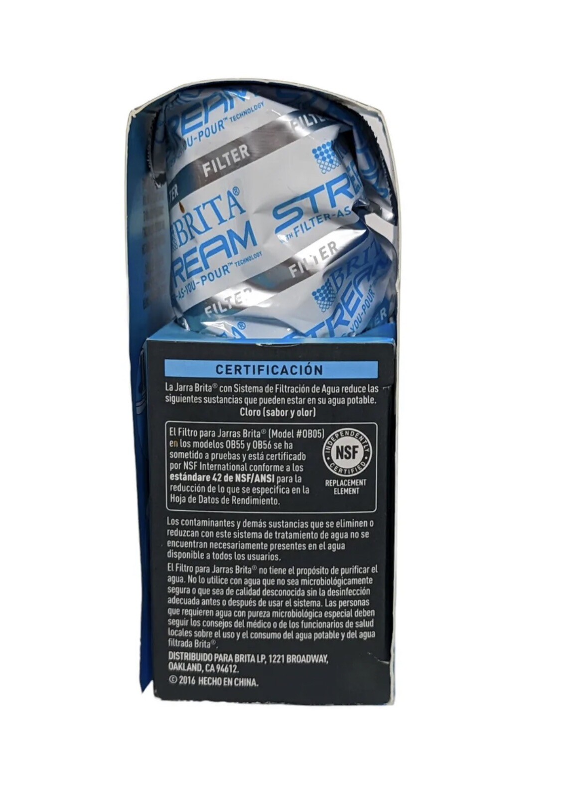 BRITA STREAM Filter As You Pour Pitcher Replacement Cartridge 1 Count NEW