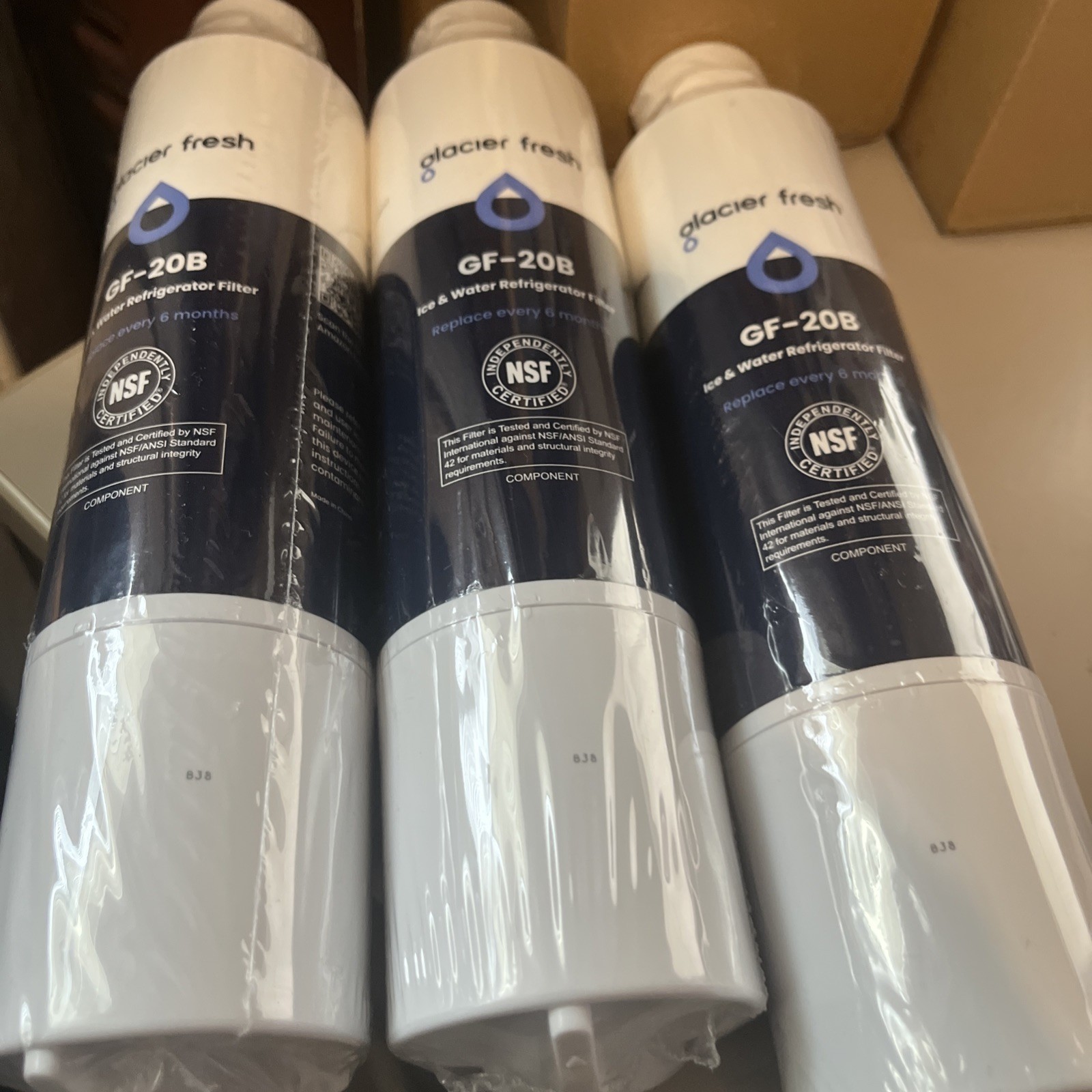 Glacier Fresh Water Filter GF-20B (3 Pack) NEW – SEALED Fast Shipping