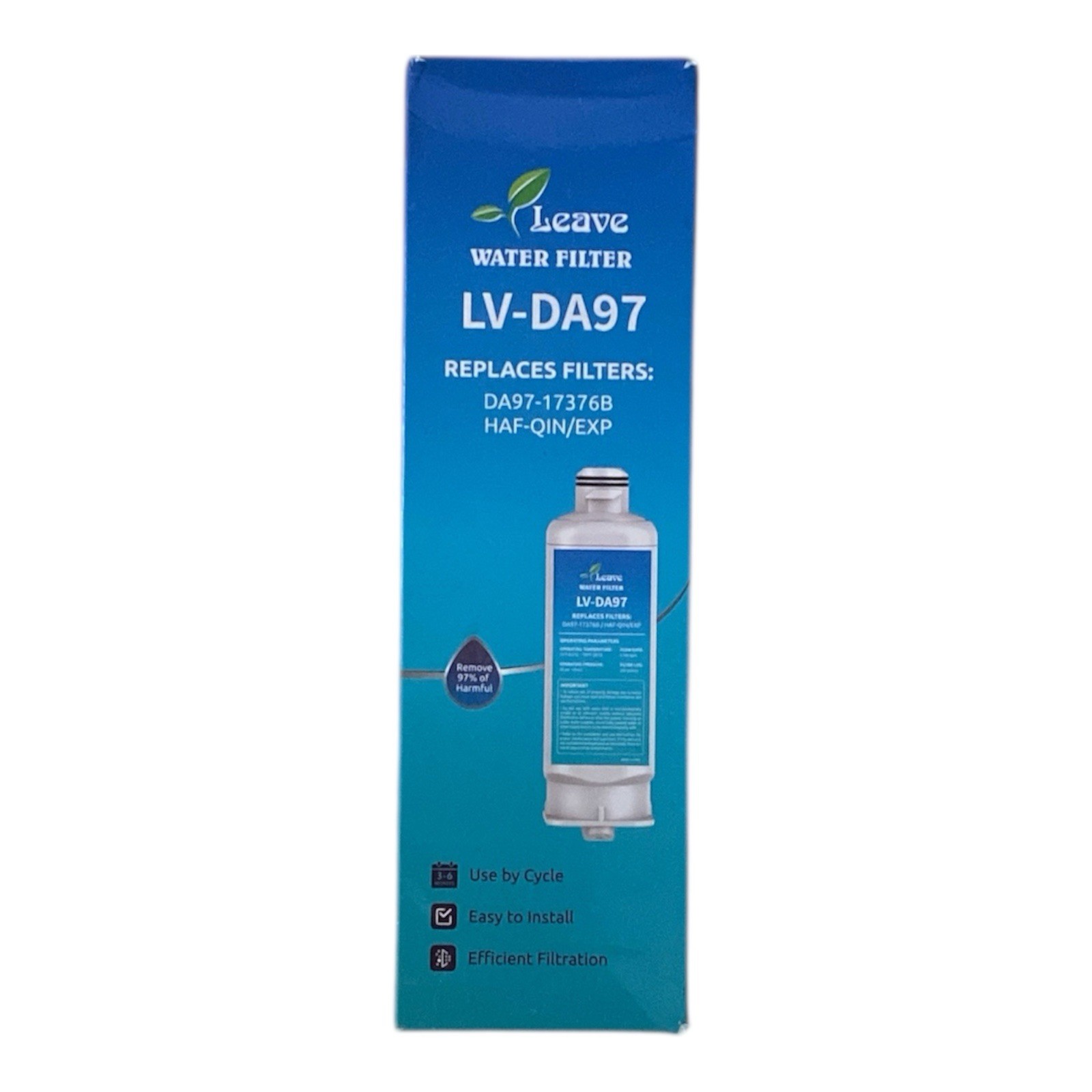 Leave LV‑DA97 Refrigerator Water Filter – Replacement Filter – New Sealed