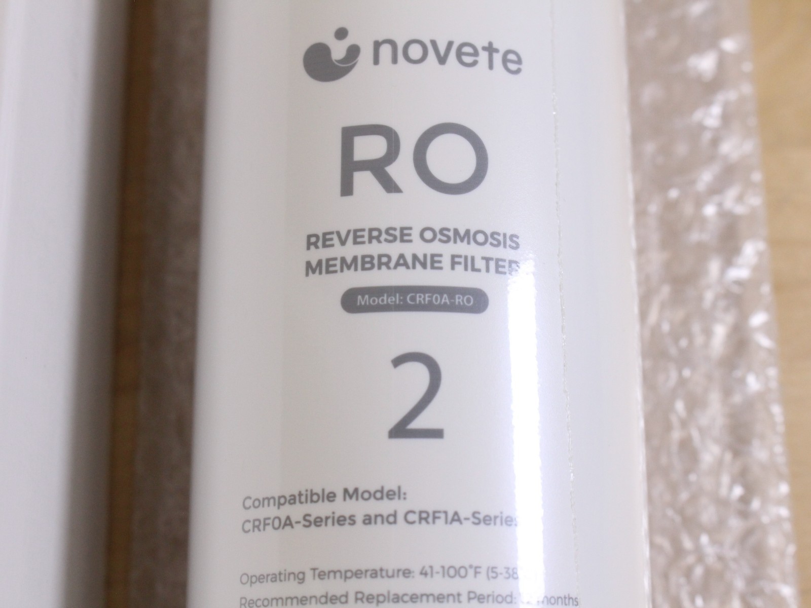 Novete Reverse Osmosis Membrane Filter Model CRF0A-RO – 12-Months NEW