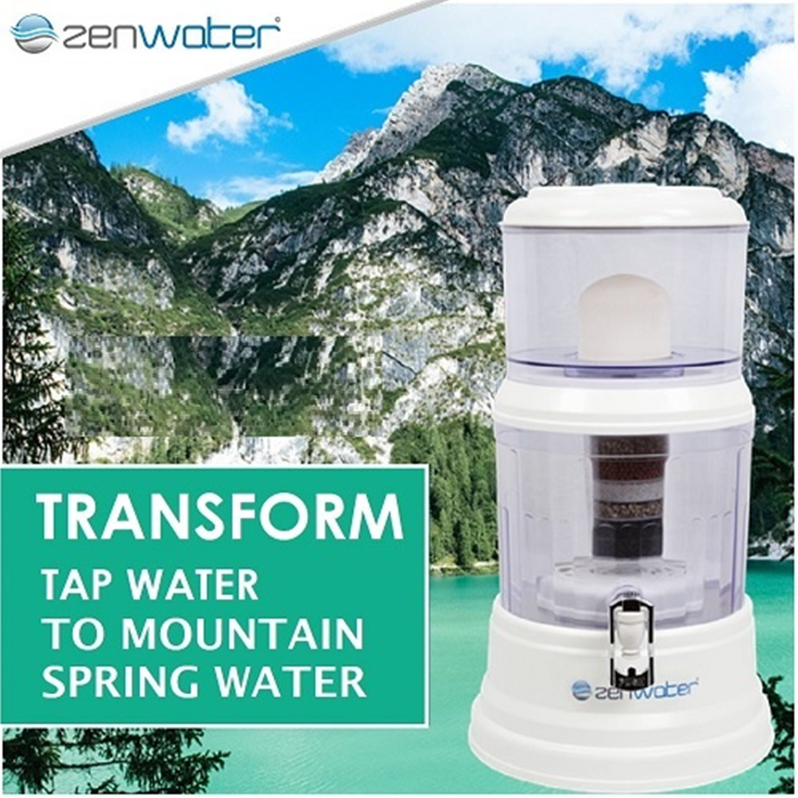 GENUINE ZEN WATER SYSTEMS – 4 GALLON COUNTERTOP WATER FILTER PURIFIER