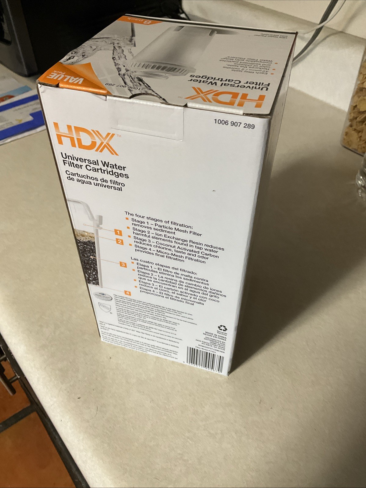 Compatible W/ Brita Pitchers 8-Pack Universal Water Filter Cartridges HDX F003