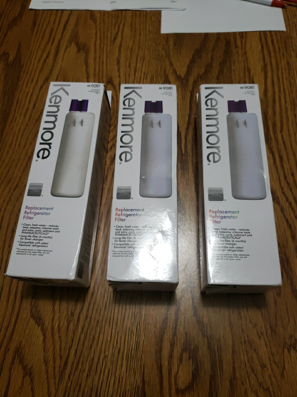 Kenmore 469081 Lot Of 3 Refrigerator Water Filters New In Box 2 Sealed 1 Opened