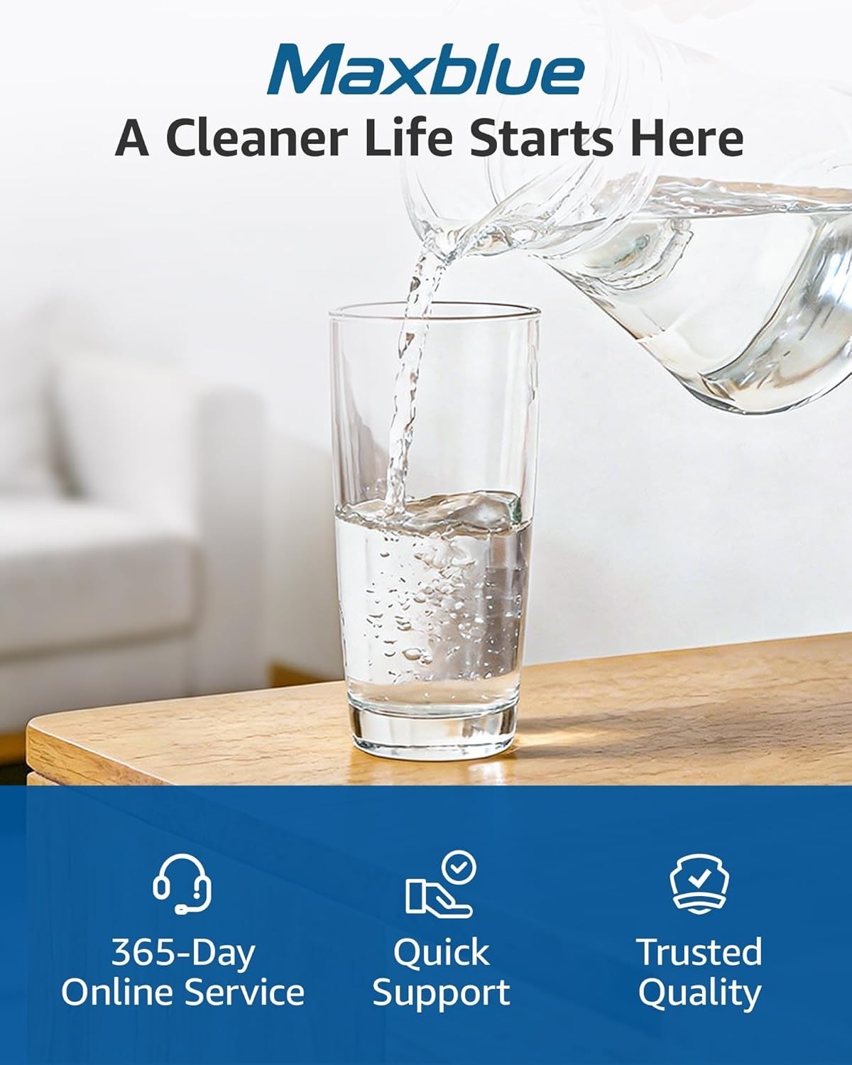 Maxblue Refrigerator Water Filter Replacement for Kenmore® 46-9081, (2)