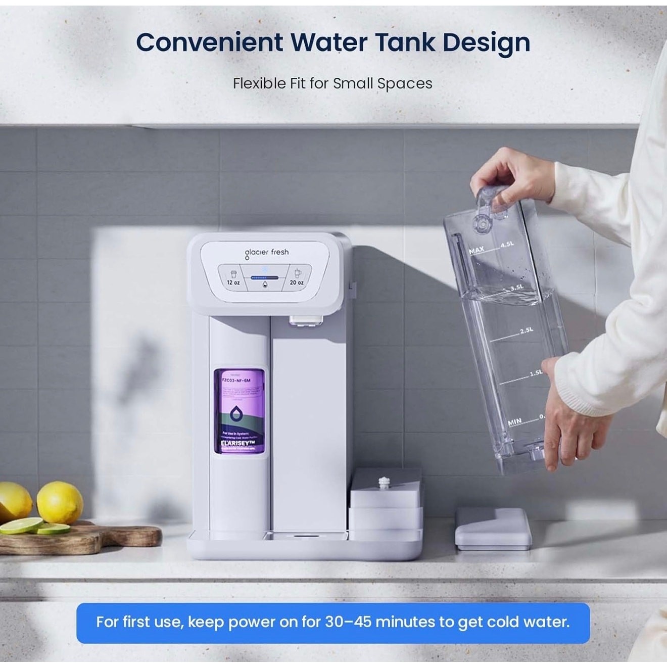 GLACIER FRESH C03 Coolon Countertop Cold Water Purifier Zero Wastewater System