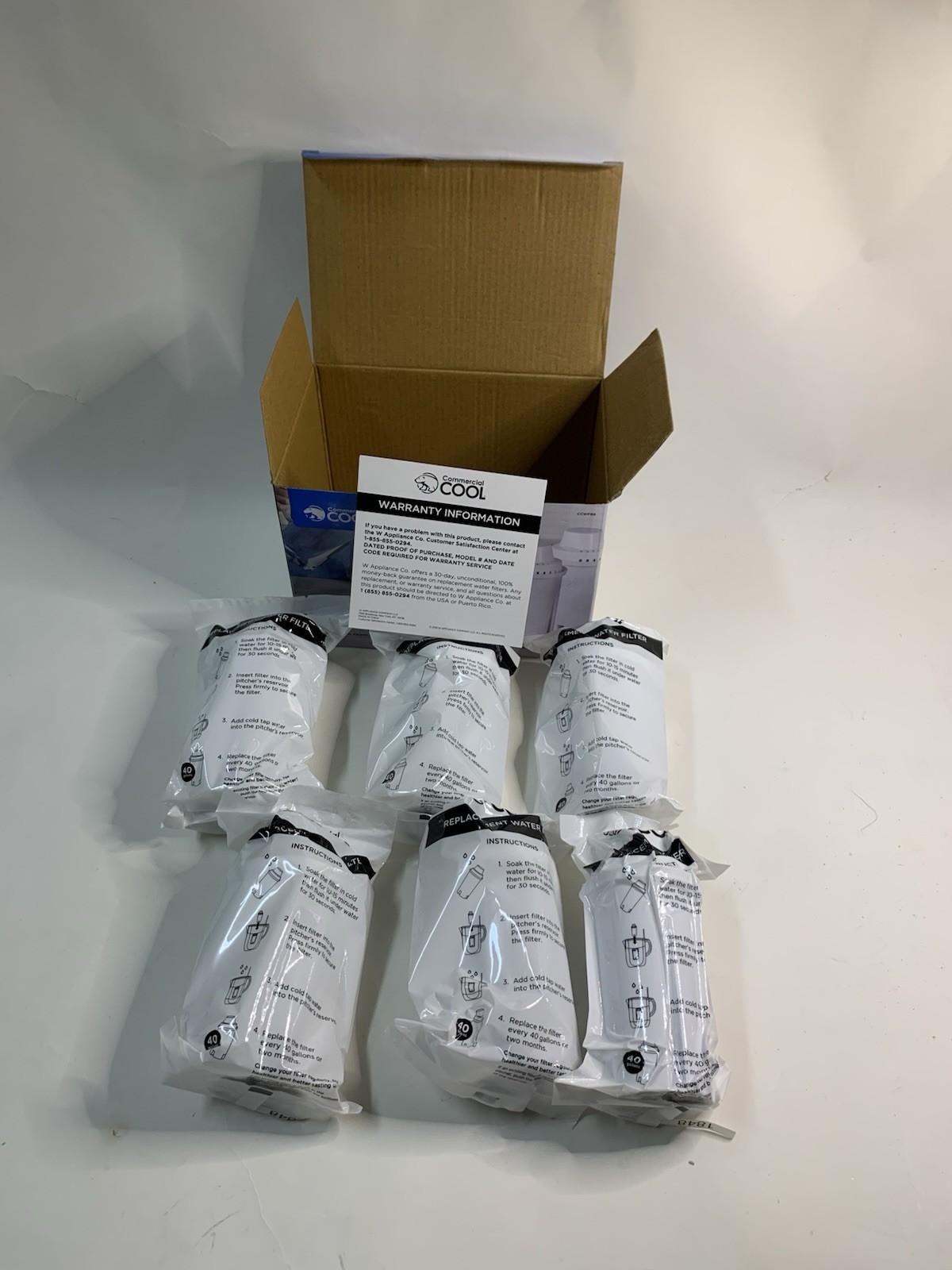 Commercial Cool CCWFB6 Replacement Water Filter Open Box 6 Pack