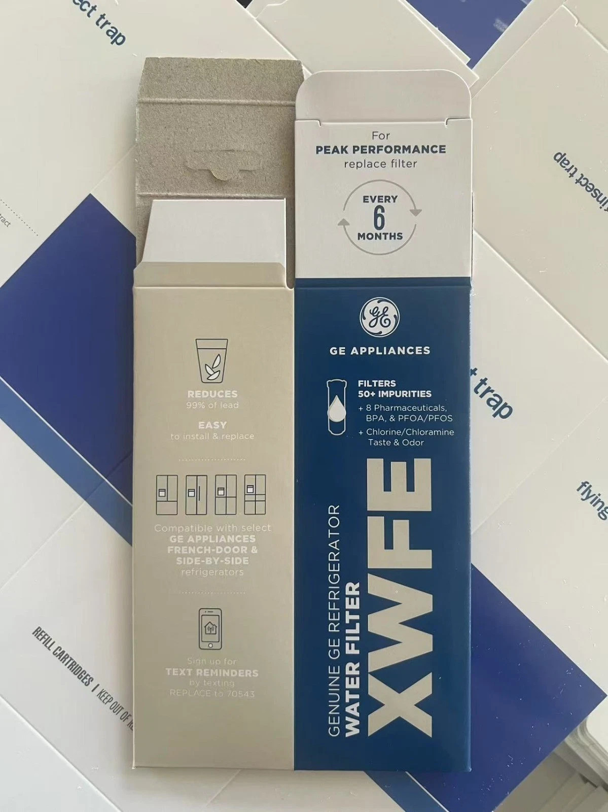 1 Pack GE XWFE Replacment Refrigerator Water Filter Without Chip, New in box