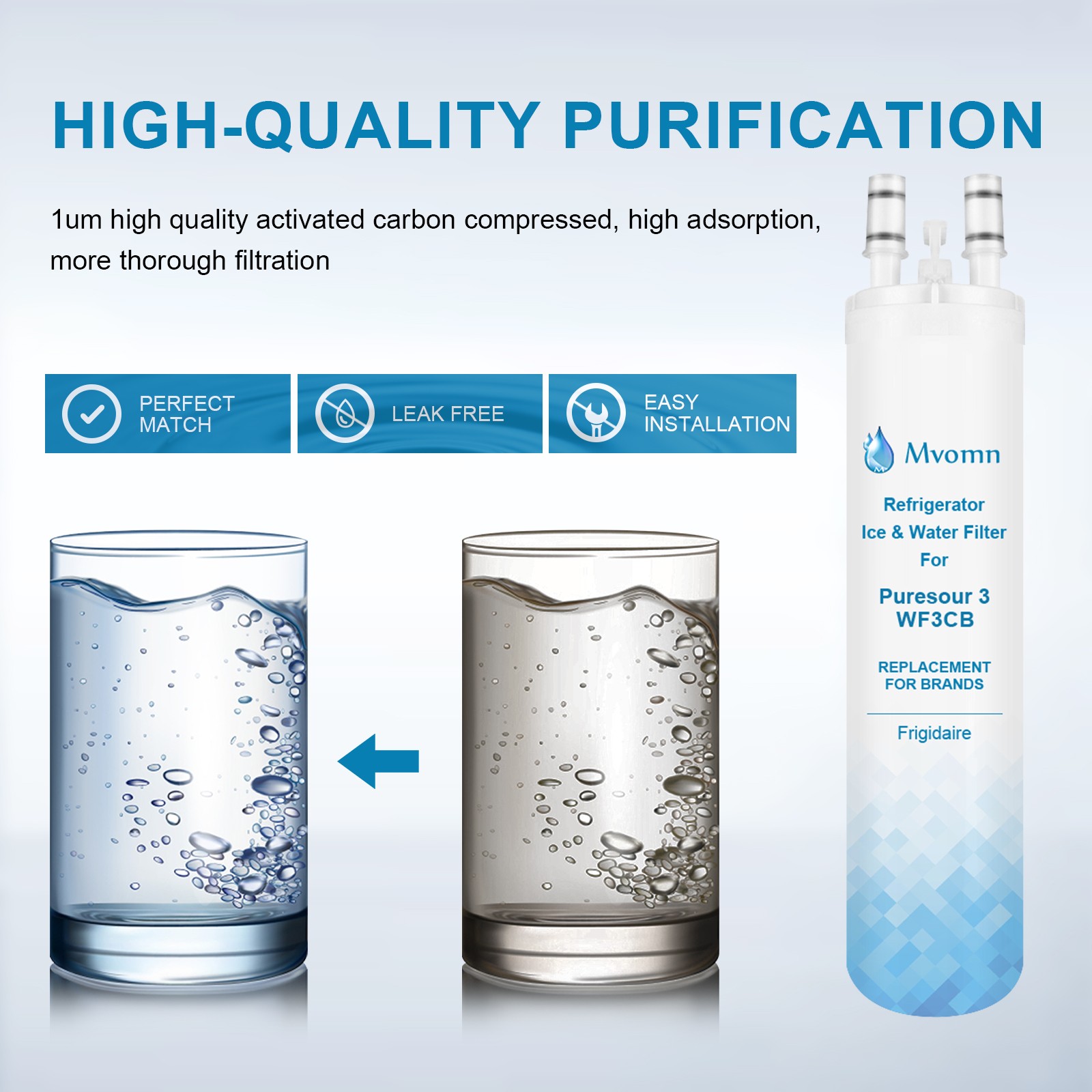 4 Pack Frigidaire WF3CB PureSource 3 Replacement Refrigerator Water Filter