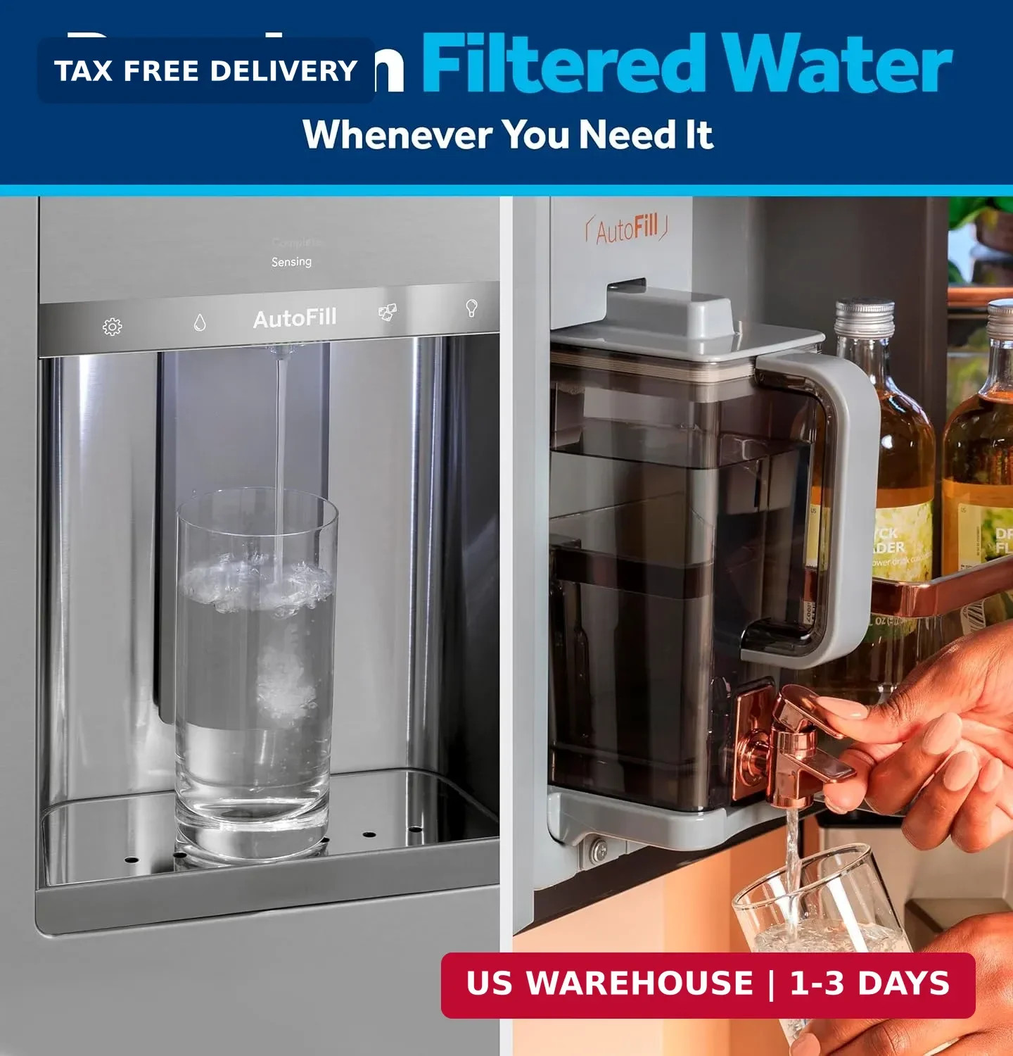 XWFE Refrigerator Water Filter, Genuine Replacement Filter, Certified to Redu