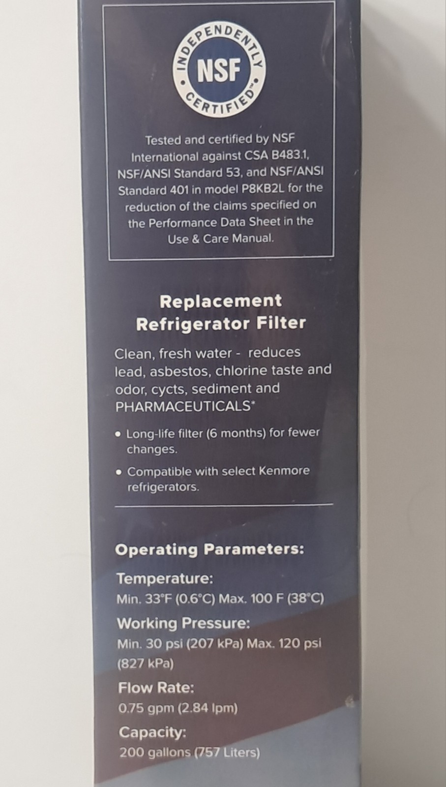 Top Pure Refrigerator Water Filter 1 Two Count Compatible Replacement
