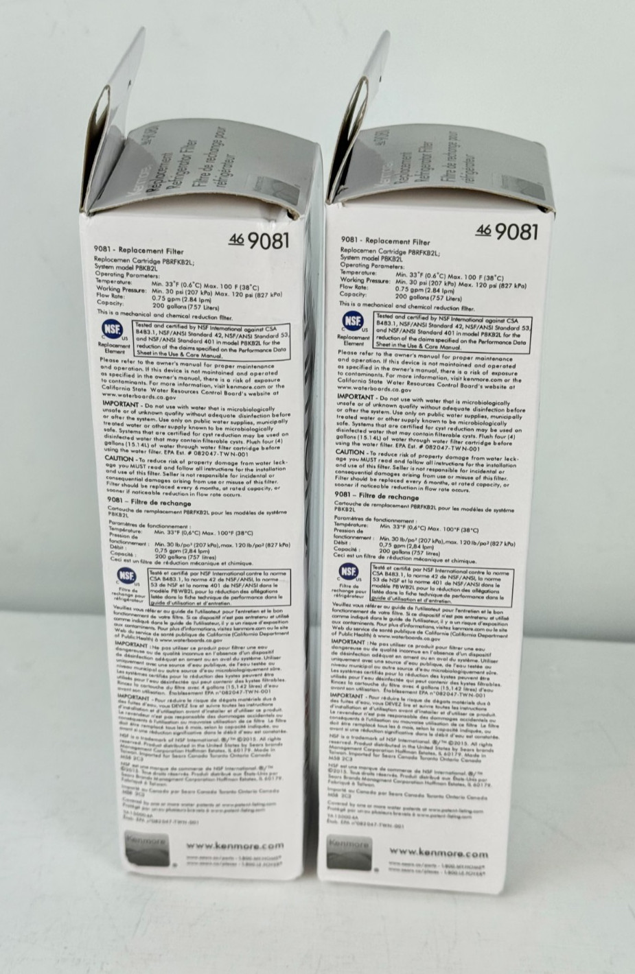 2 Pack – Kenmore 469081 Refrigerator Water Filter
