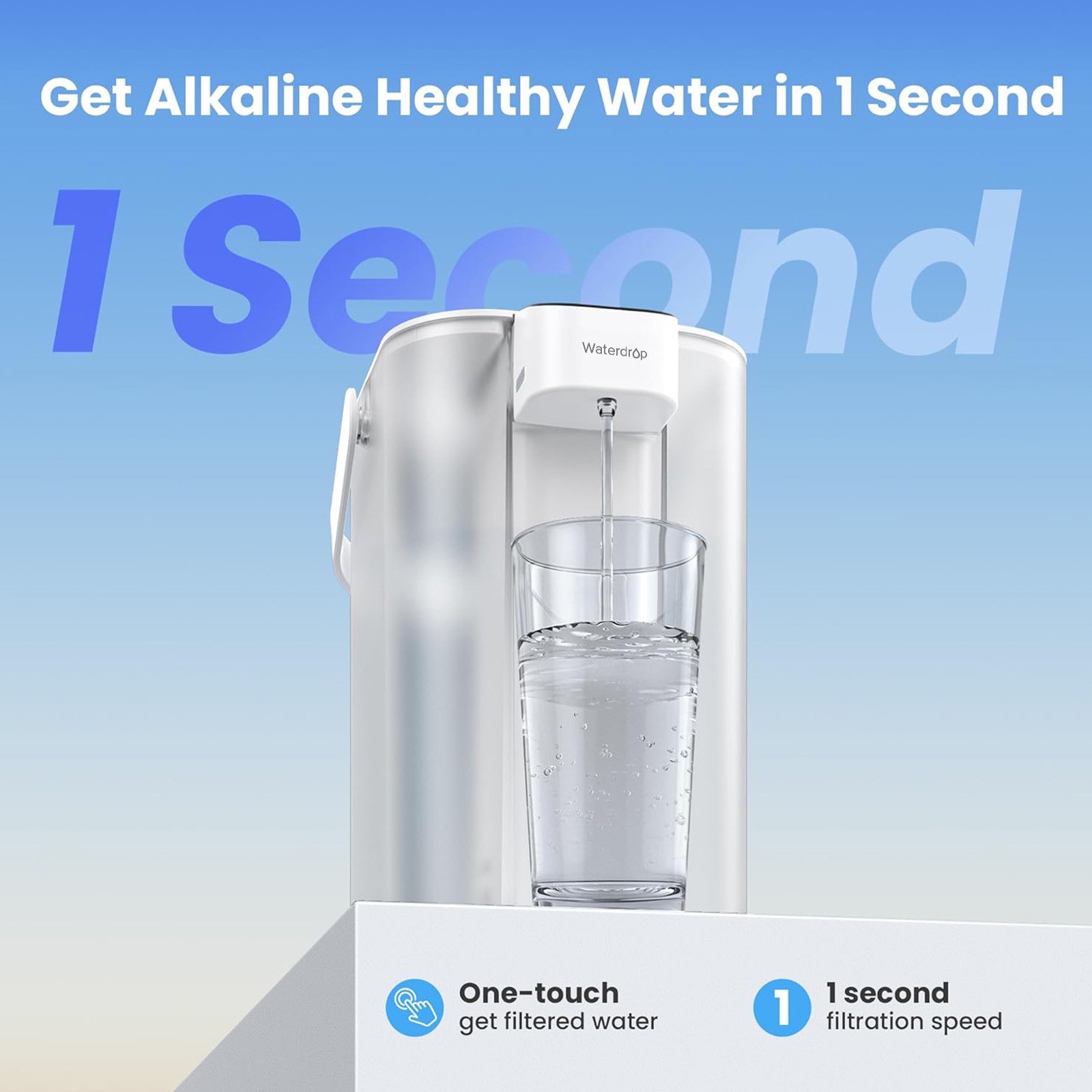 Waterdrop Alkaline Electric Water Filter Pitcher, Dispenser, NSF/ANSI 42
