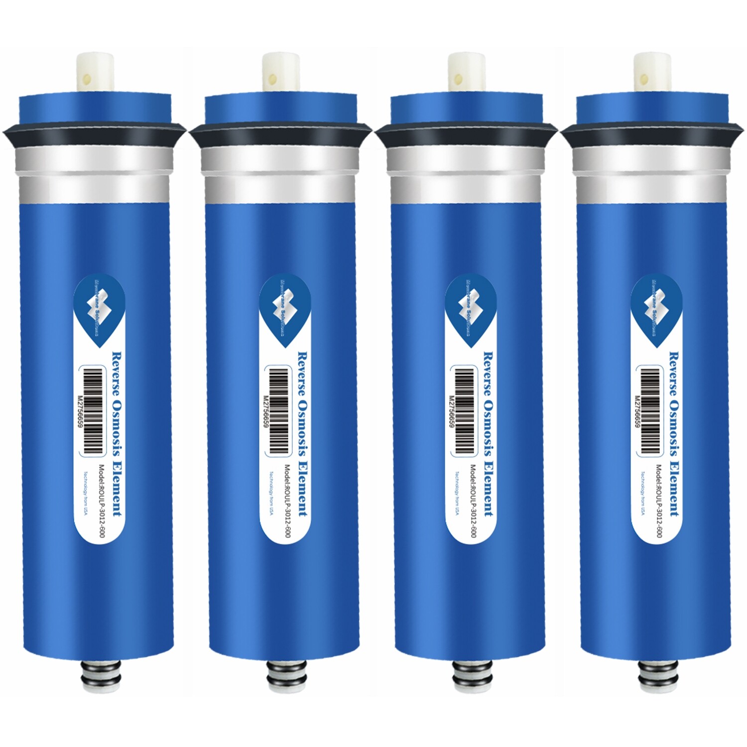 4 Pack 600 GPD RO Membrane Drink Water Reverse Osmosis System Filter Replacement